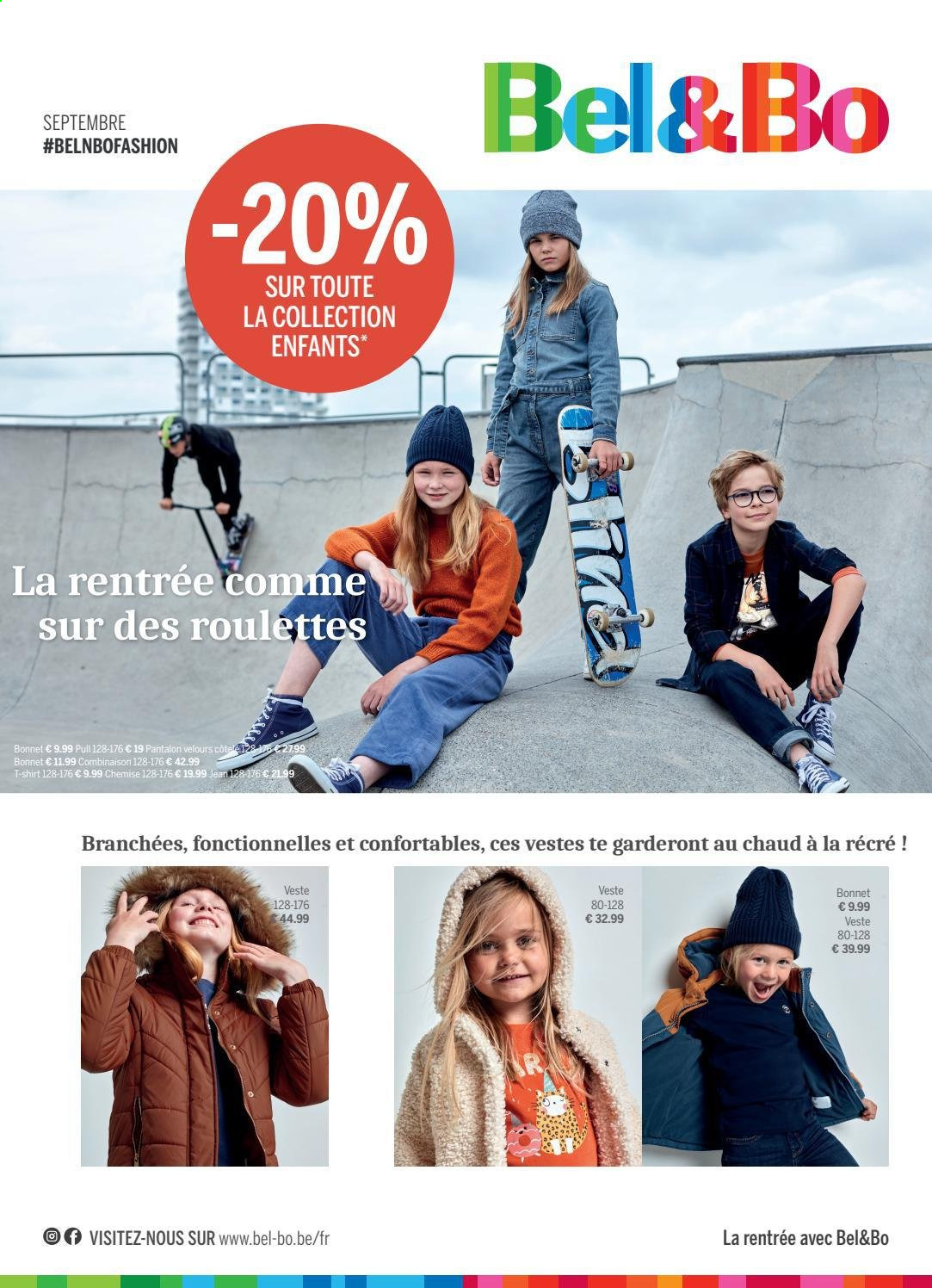 thumbnail - Catalogue Bel&Bo - 01/09/2021 - 30/09/2021 - Produits soldés - pantalon, jeans, chemise, t-shirt, pull. Page 1.