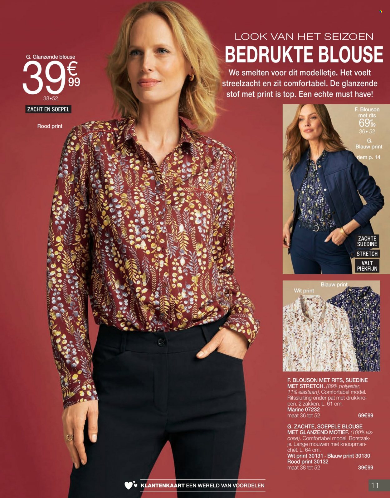 thumbnail - Damart-aanbieding - 01/09/2021 - 30/09/2021 -  producten in de aanbieding - blouse, top, riem. Pagina 11.