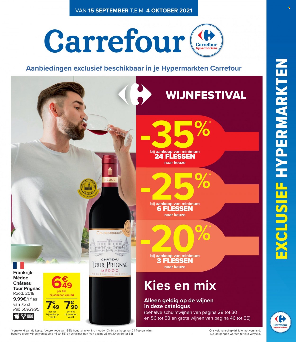 thumbnail - Carrefour hypermarkt-aanbieding - 15/09/2021 - 04/10/2021 -  producten in de aanbieding - BBQ, wijn. Pagina 1.
