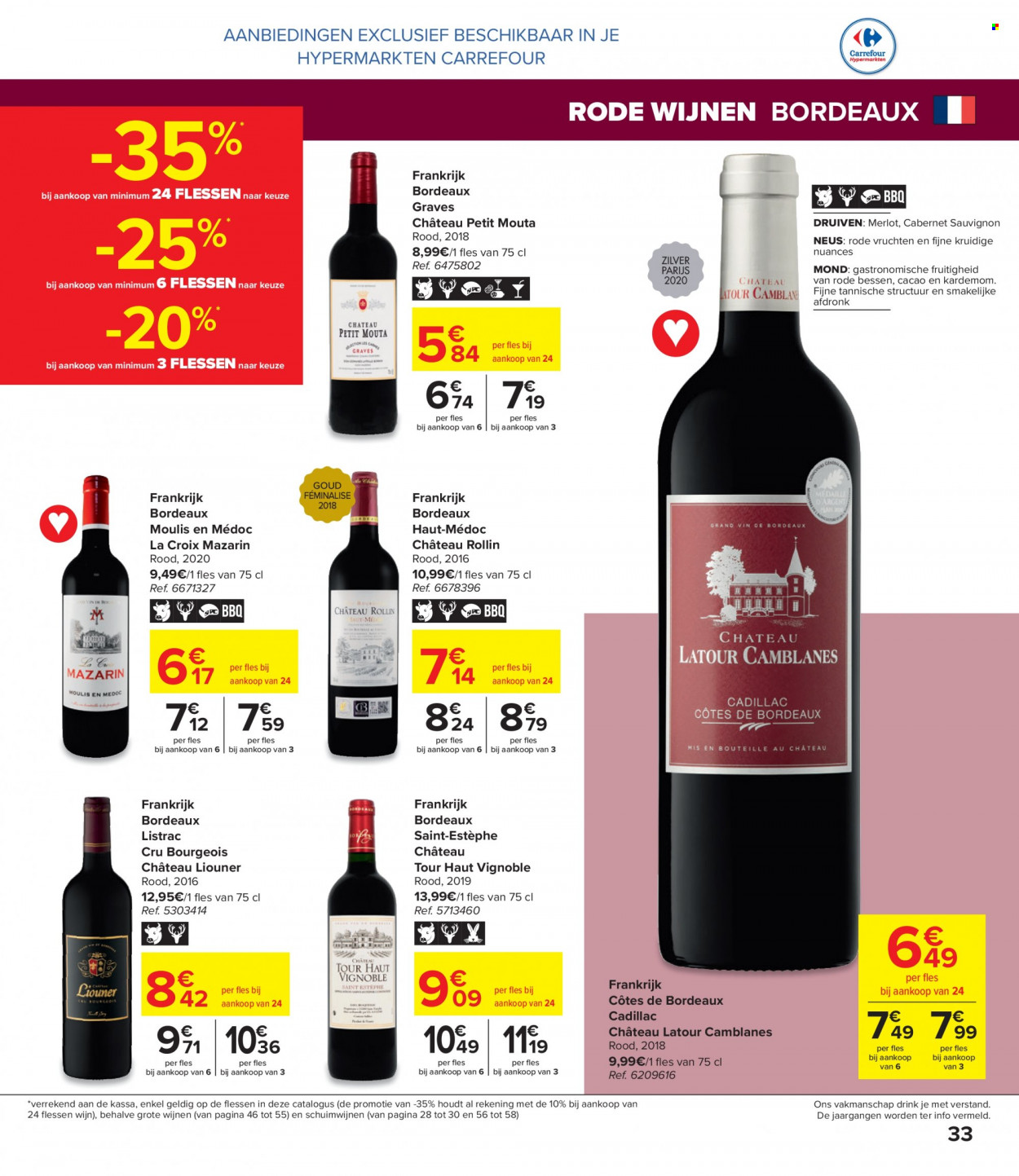 thumbnail - Carrefour hypermarkt-aanbieding - 15/09/2021 - 04/10/2021 -  producten in de aanbieding - bessen, druiven, rode vruchten, kardemom, BBQ, Cabernet Sauvignon, Merlot, wijn. Pagina 3.