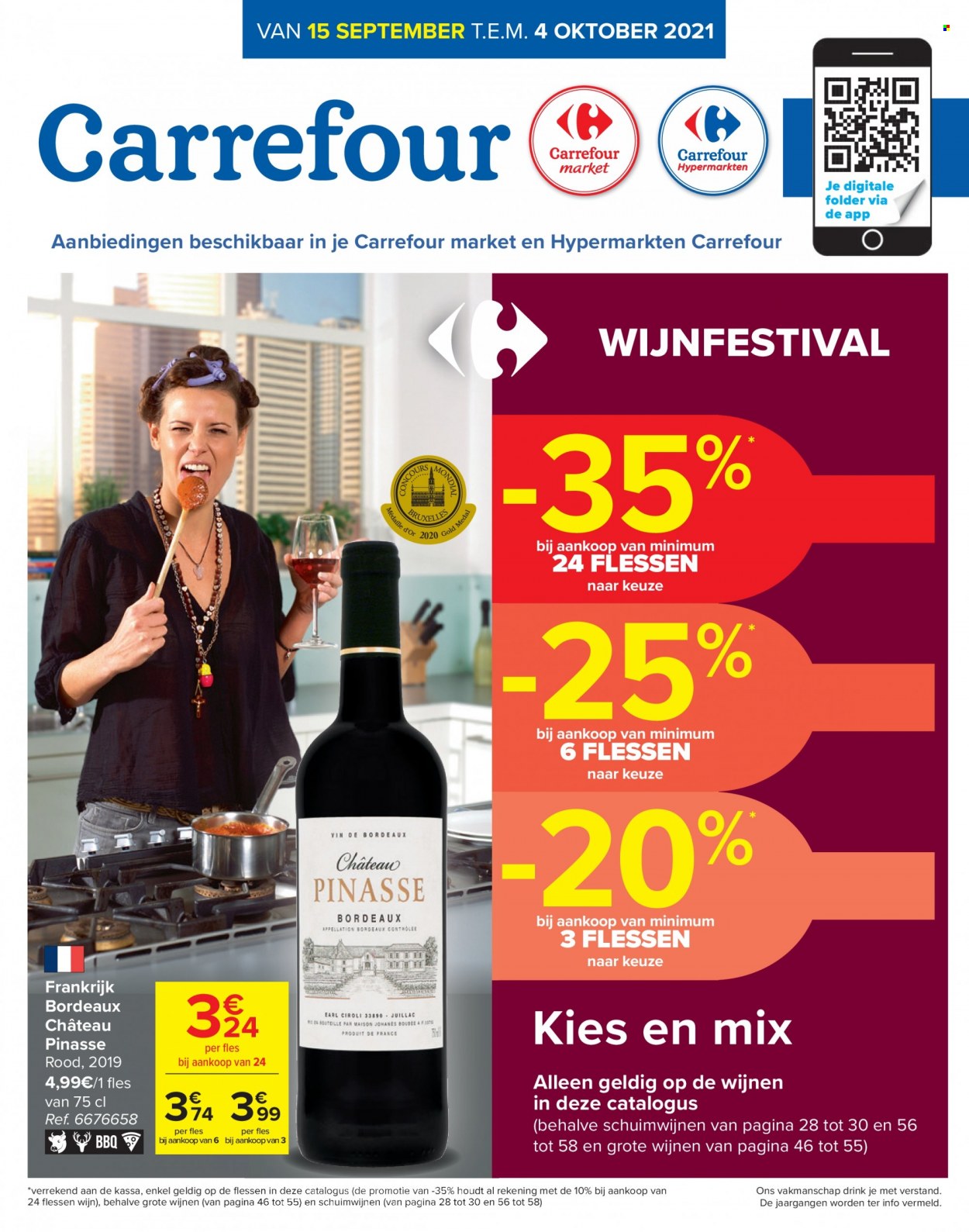 thumbnail - Catalogue Carrefour - 15/09/2021 - 04/10/2021 - Produits soldés - vin rouge, vin, Bordeaux. Page 1.