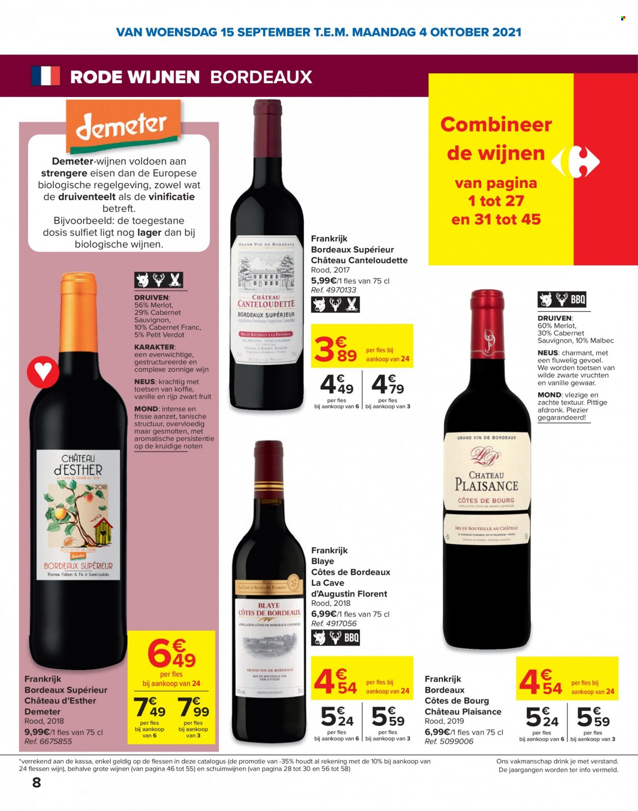 thumbnail - Carrefour-aanbieding - 15/09/2021 - 04/10/2021 -  producten in de aanbieding - druiven, BBQ, koffie, Cabernet Sauvignon, Merlot, wijn, Fa. Pagina 8.