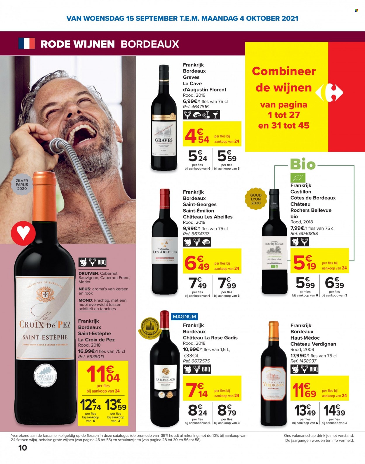thumbnail - Carrefour-aanbieding - 15/09/2021 - 04/10/2021 -  producten in de aanbieding - druiven, kersen, Magnum, BBQ, Cabernet Sauvignon, Merlot, wijn. Pagina 10.