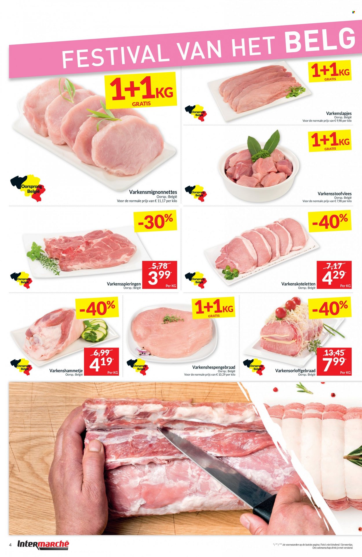thumbnail - Intermarché-aanbieding - 28/09/2021 - 03/10/2021 -  producten in de aanbieding - varkenslapjes. Pagina 4.