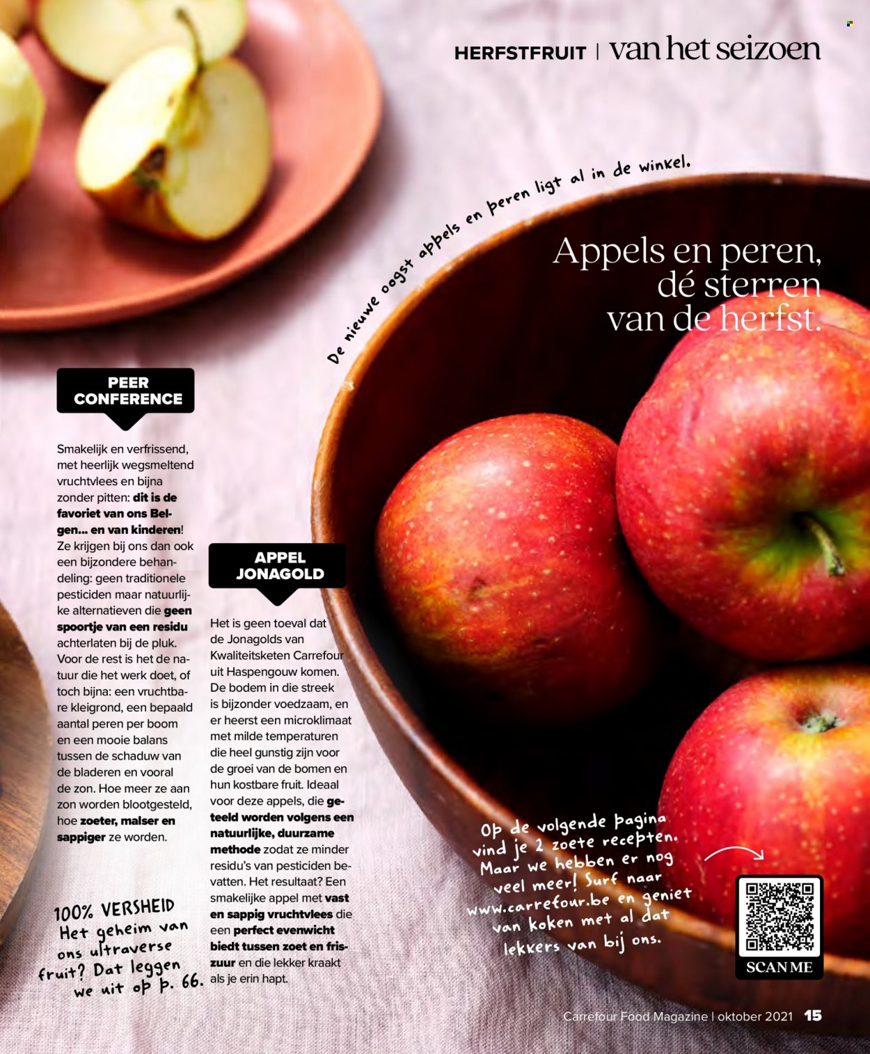 thumbnail - Carrefour-aanbieding - 01/10/2021 - 31/10/2021 -  producten in de aanbieding - appels, peer, surfboard. Pagina 15.