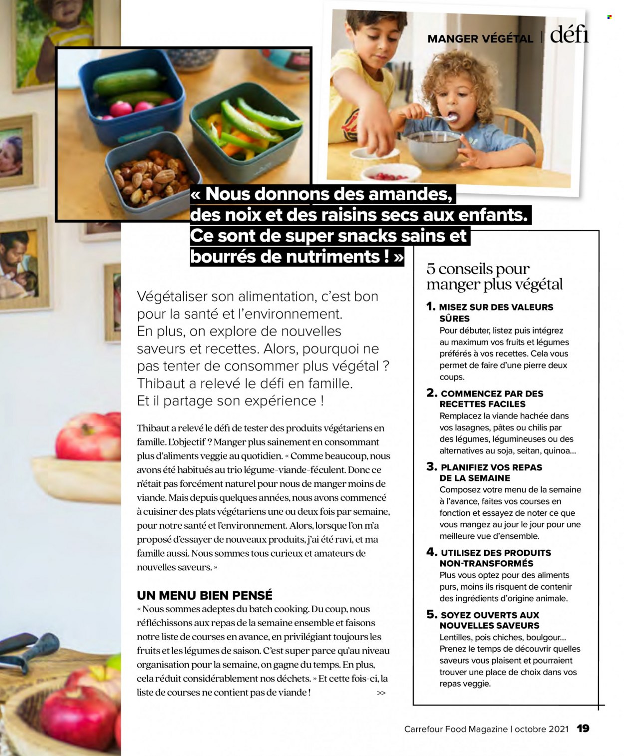 thumbnail - Carrefour-aanbieding - 01/10/2021 - 31/10/2021 -  producten in de aanbieding - Veggie, quinoa, Santé, maïs. Pagina 19.
