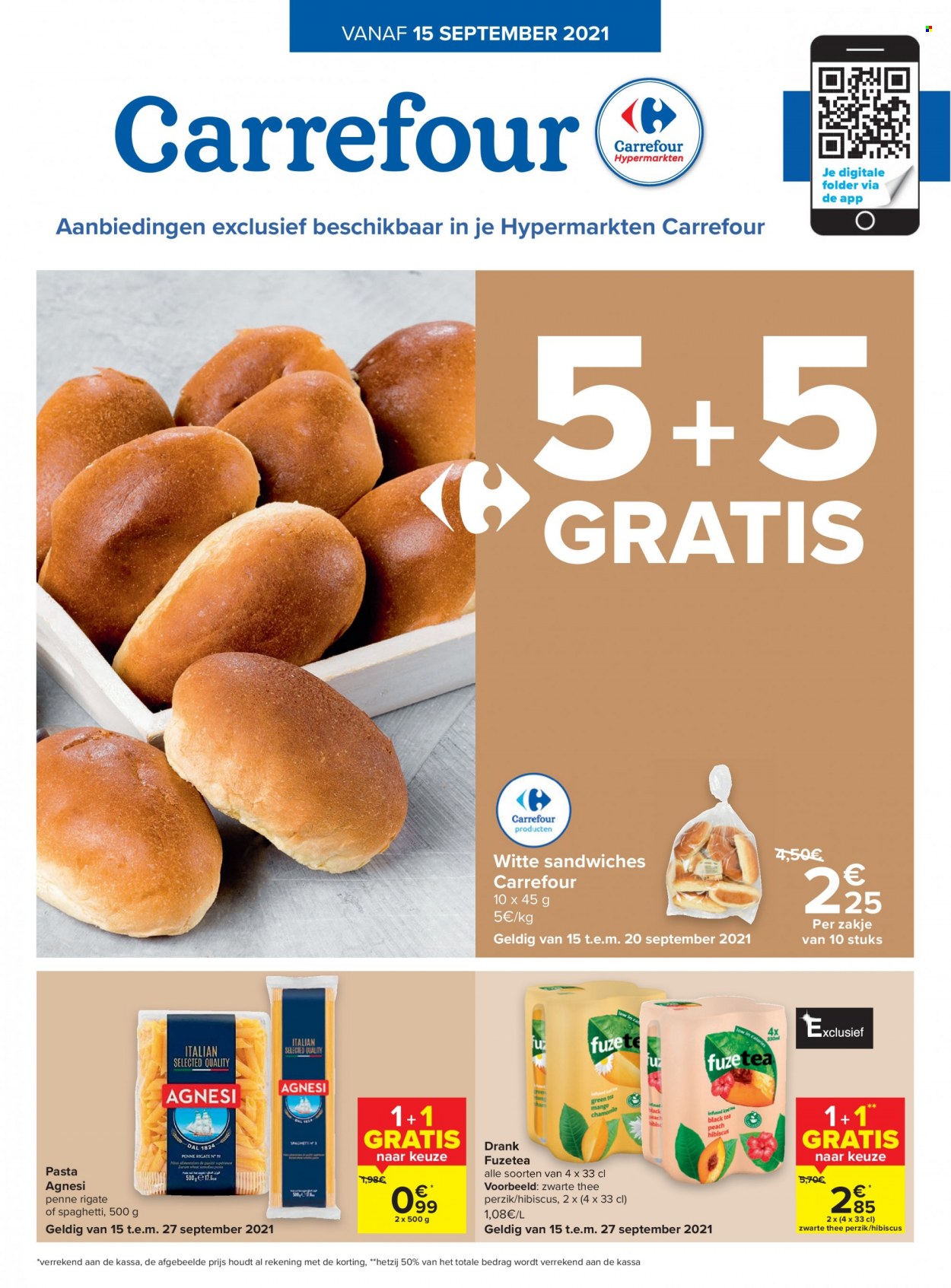 thumbnail - Catalogue Carrefour hypermarkt - 15/09/2021 - 27/09/2021 - Produits soldés - pâtes, Fuze Tea, hibiscus. Page 1.