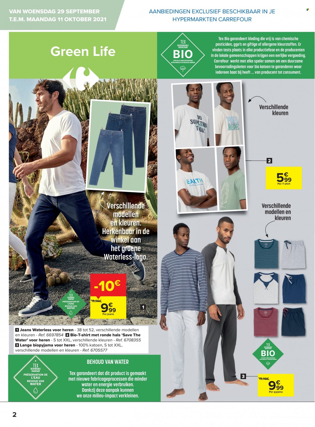 thumbnail - Catalogue Carrefour hypermarkt - 29/09/2021 - 11/10/2021 - Produits soldés - jeans, t-shirt, pyjama. Page 2.
