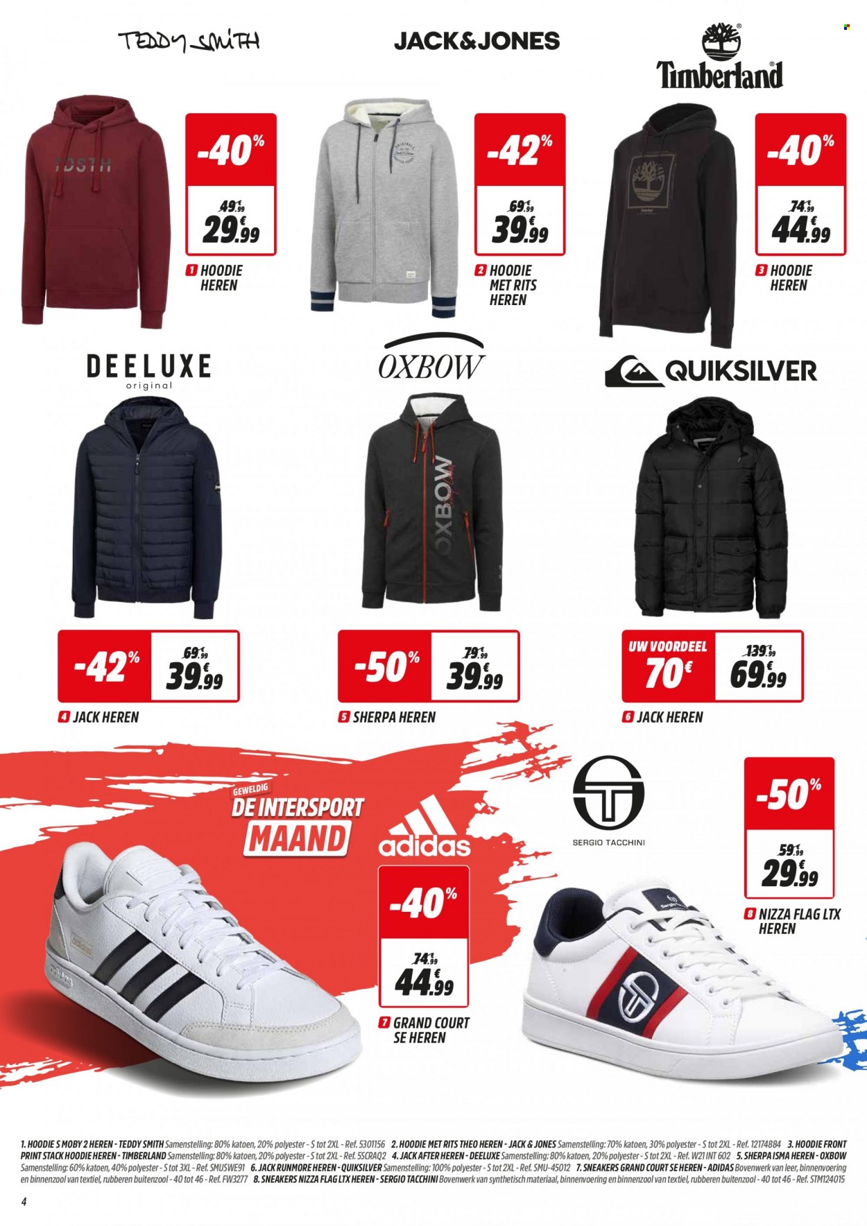 thumbnail - Catalogue Intersport - 27/09/2021 - 24/10/2021 - Produits soldés - Sneakers, Adidas, Sergio Tacchini. Page 4.