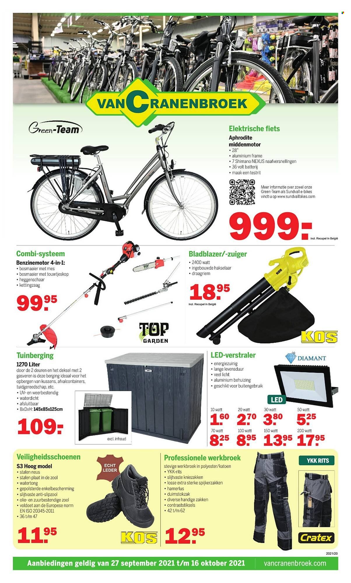 thumbnail - Van Cranenbroek-aanbieding - 27/09/2021 - 16/10/2021 -  producten in de aanbieding - top, fiets, Shimano, kettingzaag. Pagina 1.