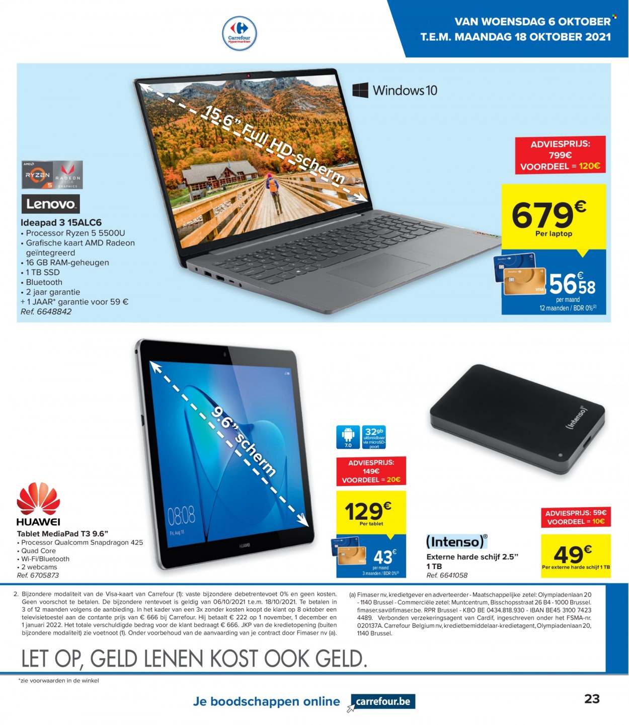 thumbnail - Catalogue Carrefour hypermarkt - 06/10/2021 - 18/10/2021 - Produits soldés - laptop. Page 3.