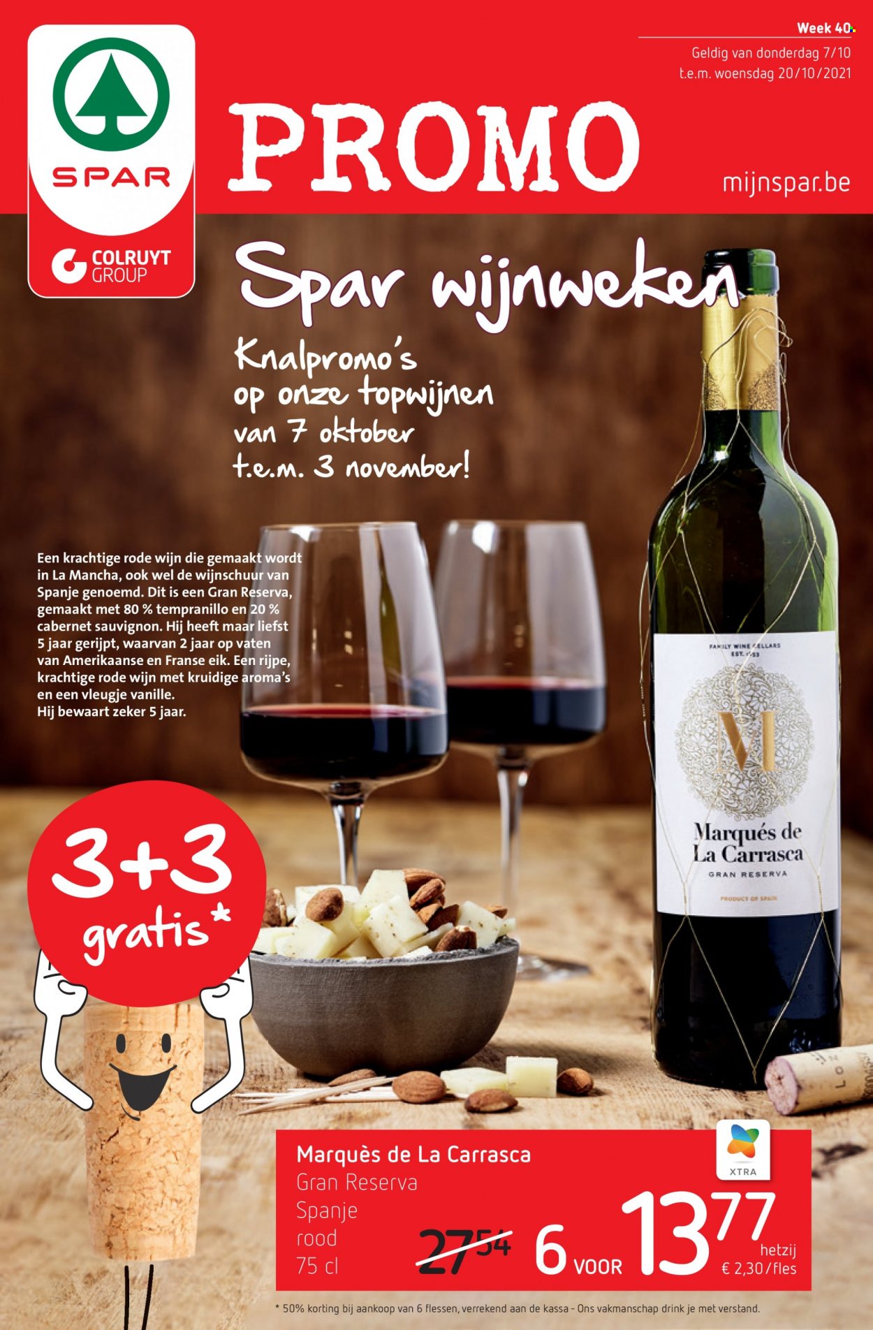 thumbnail - Catalogue SPAR - 07/10/2021 - 20/10/2021 - Produits soldés - vin blanc, vin rouge, vin, alcool, Cabernet Sauvignon. Page 1.