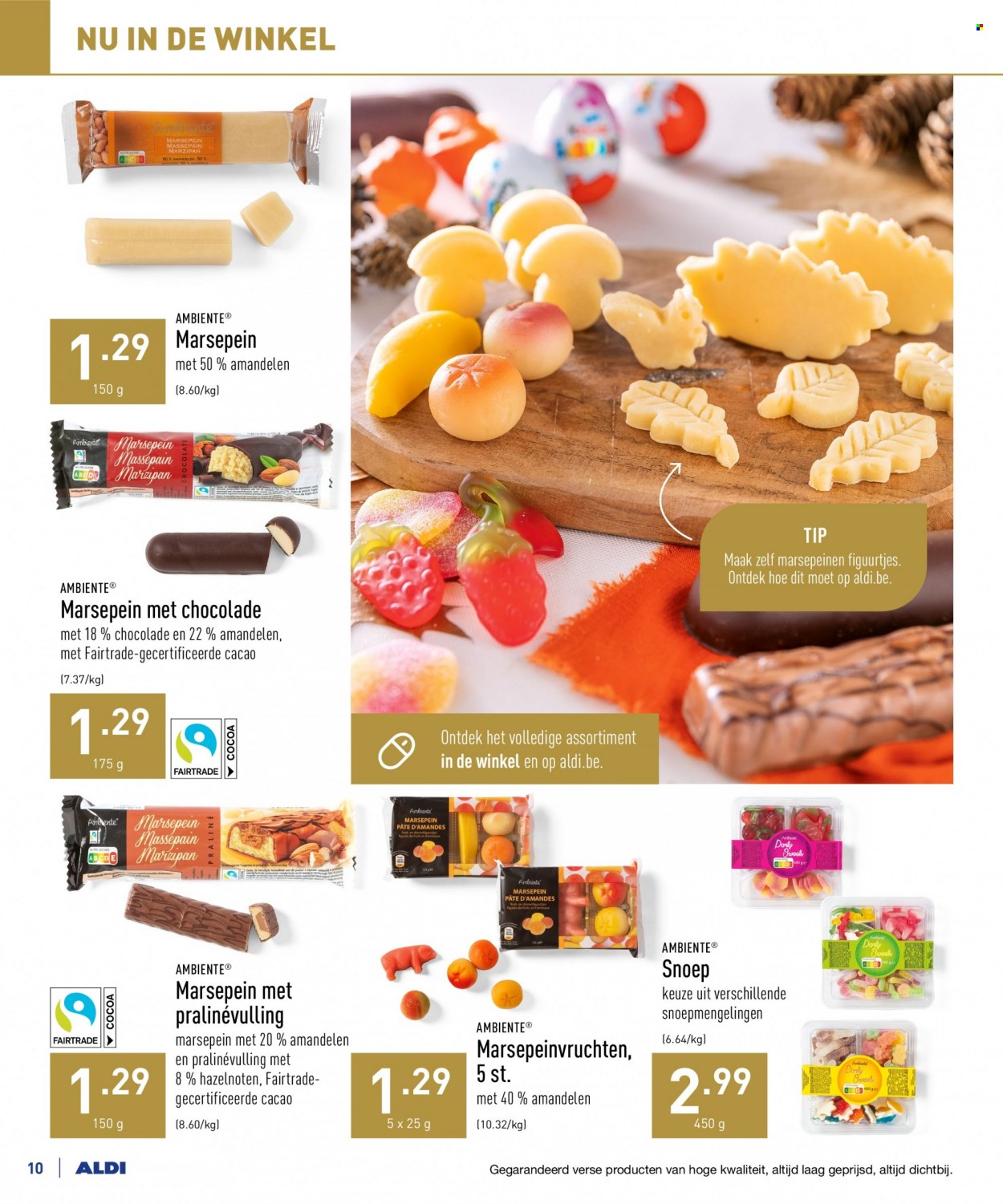 thumbnail - ALDI-aanbieding - 18/10/2021 - 23/10/2021 -  producten in de aanbieding - chocolade, marzipan, hazelnoten, amandelen, Moët & Chandon. Pagina 10.