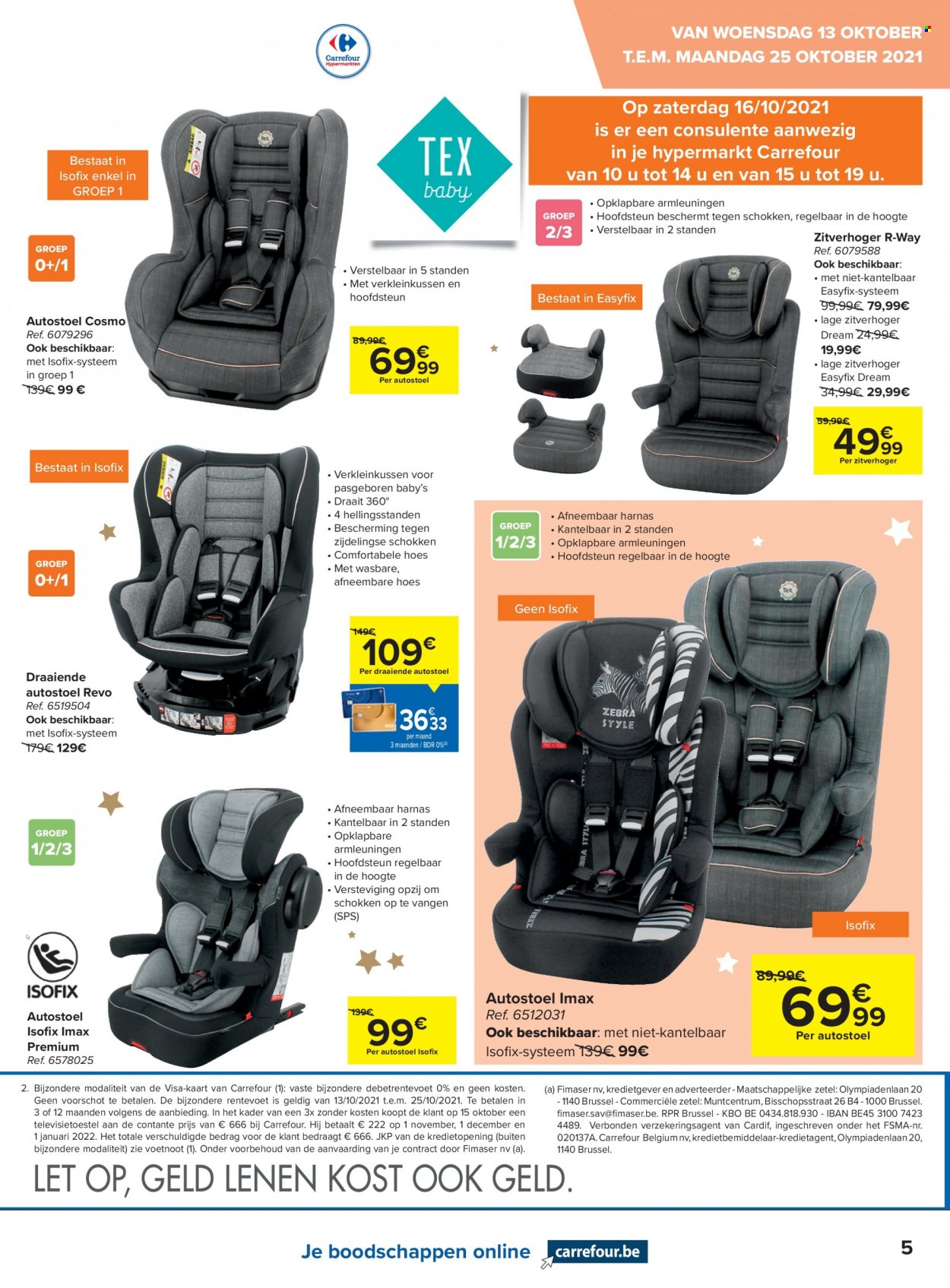 thumbnail - Carrefour hypermarkt-aanbieding - 13/10/2021 - 25/10/2021 -  producten in de aanbieding - autostoel. Pagina 5.