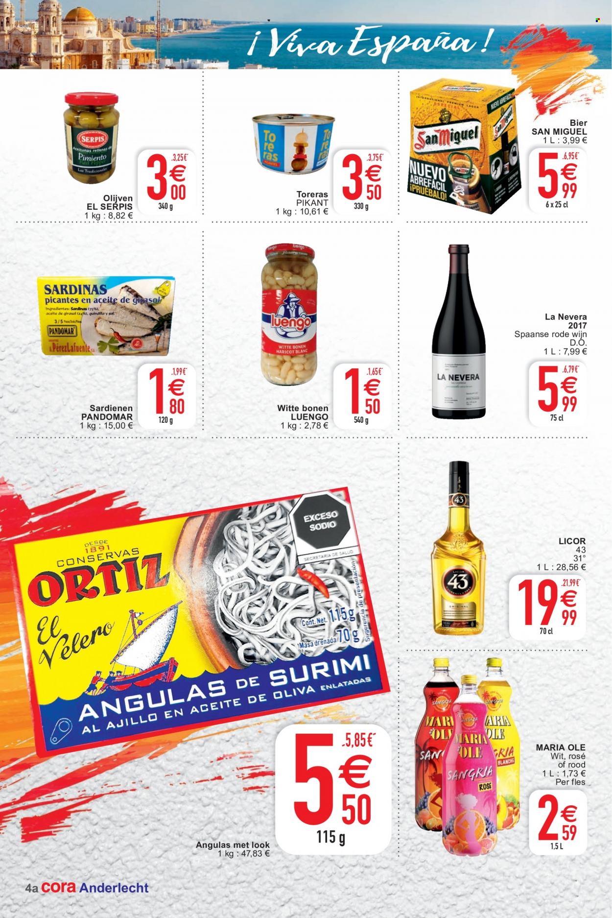 thumbnail - Catalogue Cora - 12/10/2021 - 18/10/2021 - Produits soldés - surimi, haricots, bière, San Miguel. Page 4.