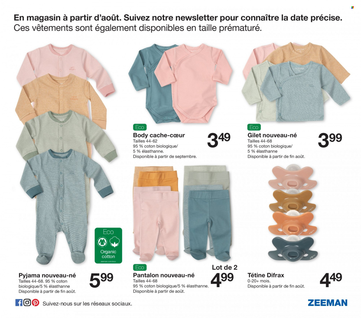 thumbnail - Catalogue Zeeman - Produits soldés - pantalon, gilet, pyjama, body, tétine. Page 3.