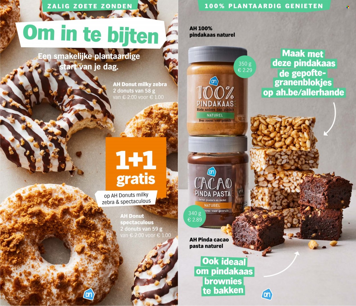 thumbnail - Albert Heijn-aanbieding - 18/10/2021 - 14/11/2021 -  producten in de aanbieding - brownie, pinda's, pasta, pindakaas. Pagina 4.