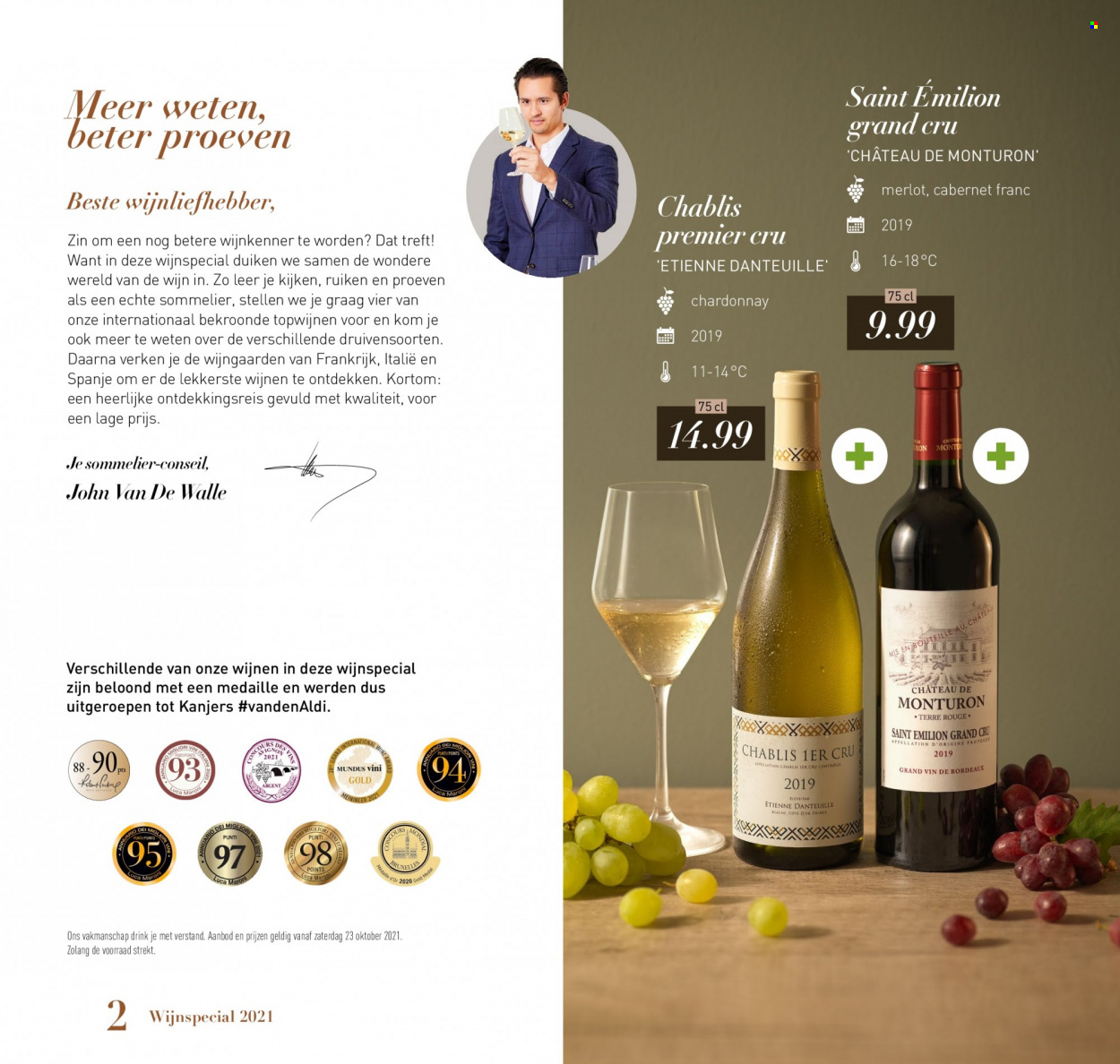 thumbnail - ALDI-aanbieding -  producten in de aanbieding - Chablis, Chardonnay, Merlot, wijn, kom. Pagina 2.