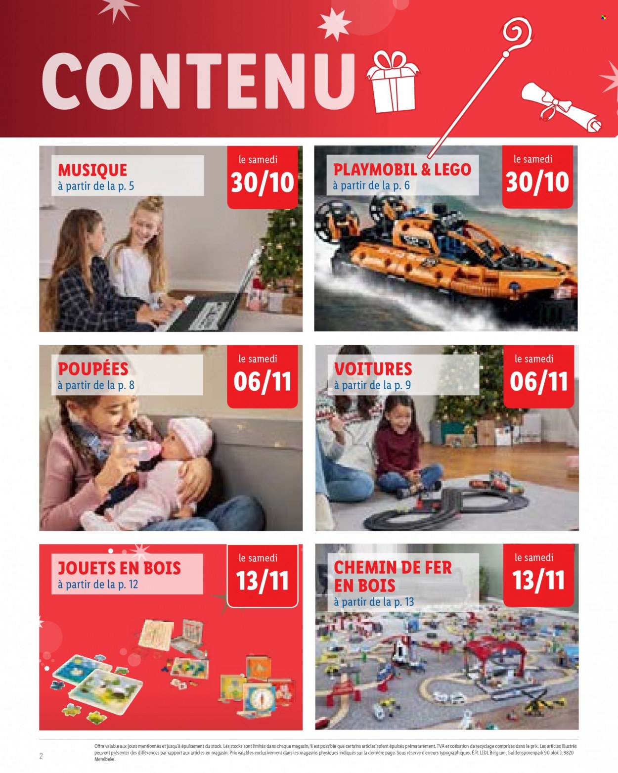 thumbnail - Catalogue Lidl - 25/10/2021 - 30/11/2021 - Produits soldés - poupée, jouets en bois, Playmobil, Lego. Page 2.