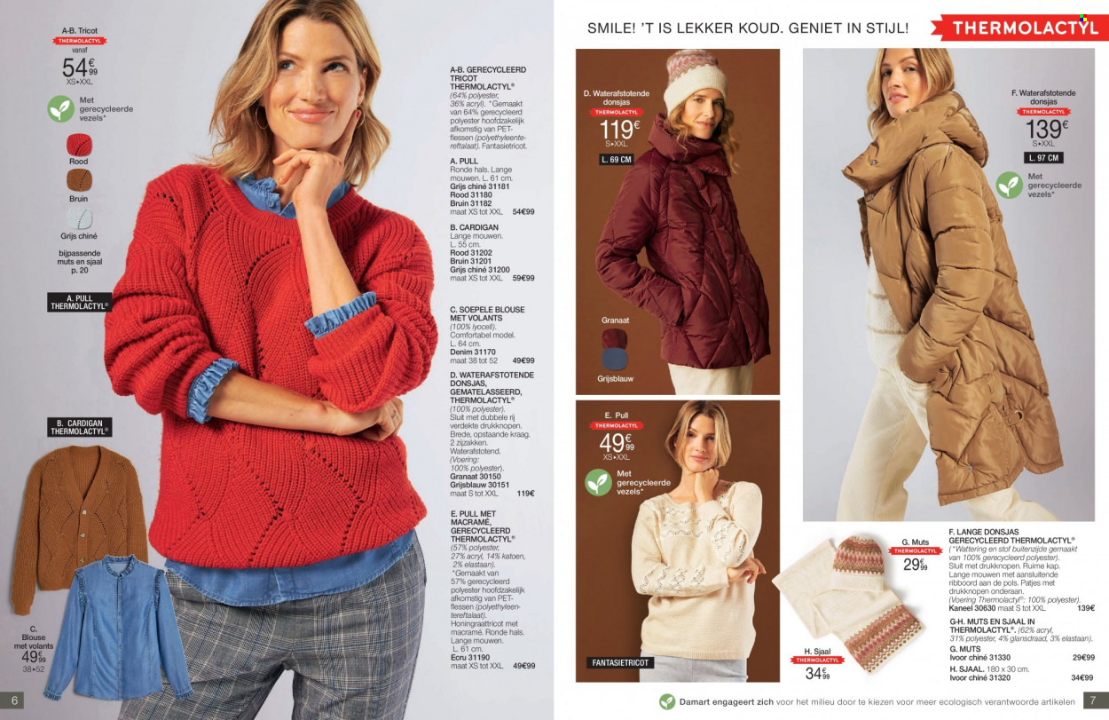 thumbnail - Damart-aanbieding - 01/11/2021 - 30/11/2021 -  producten in de aanbieding - blouse, sjaal. Pagina 4.