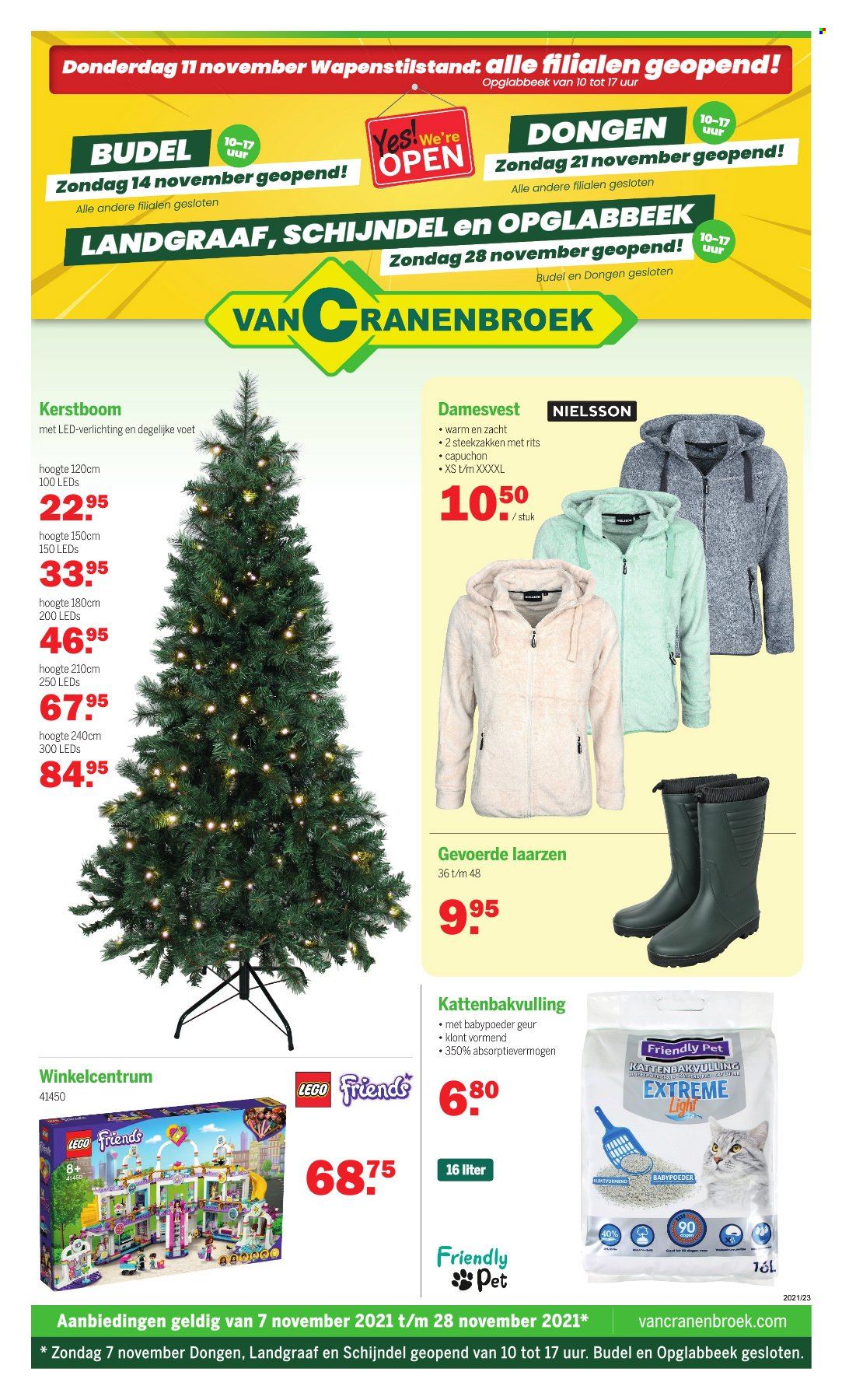 thumbnail - Van Cranenbroek-aanbieding - 07/11/2021 - 28/11/2021 -  producten in de aanbieding - laarzen, kerstboom, LEGO, LEGO Friends, verlichting. Pagina 1.