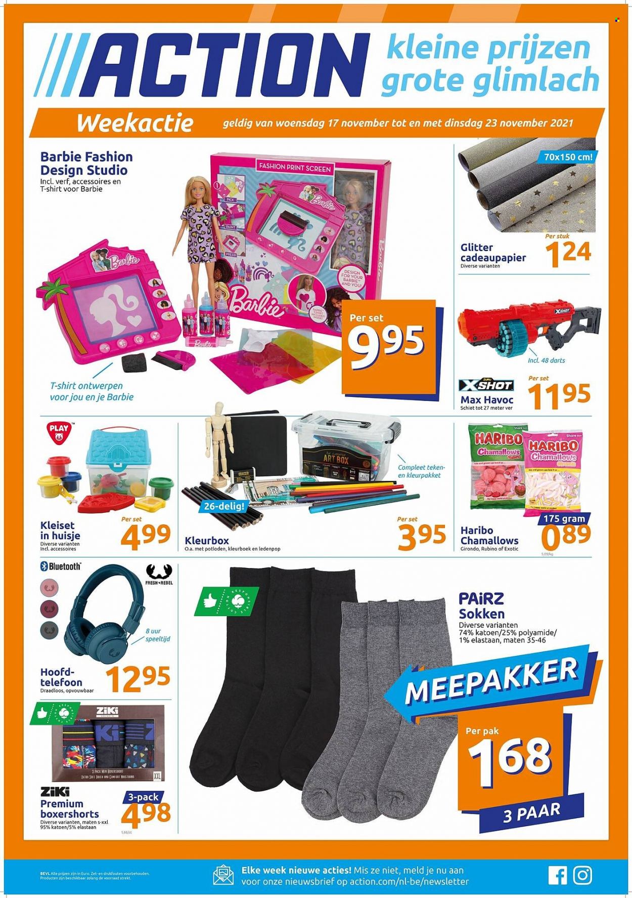 thumbnail - Catalogue Action - 17/11/2021 - 23/11/2021 - Produits soldés - Barbie. Page 1.