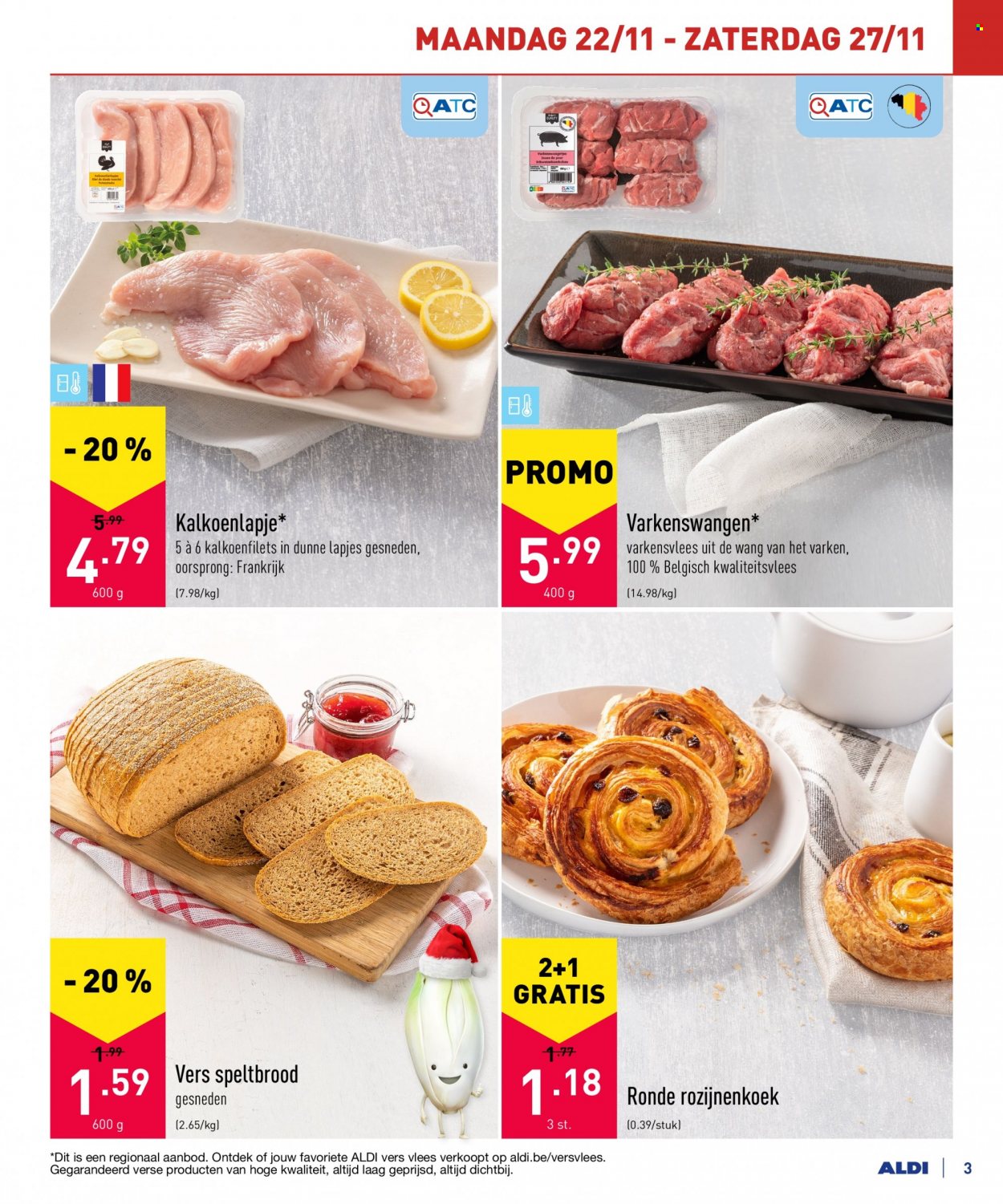 thumbnail - ALDI-aanbieding - 22/11/2021 - 27/11/2021 -  producten in de aanbieding - varkensvlees. Pagina 3.