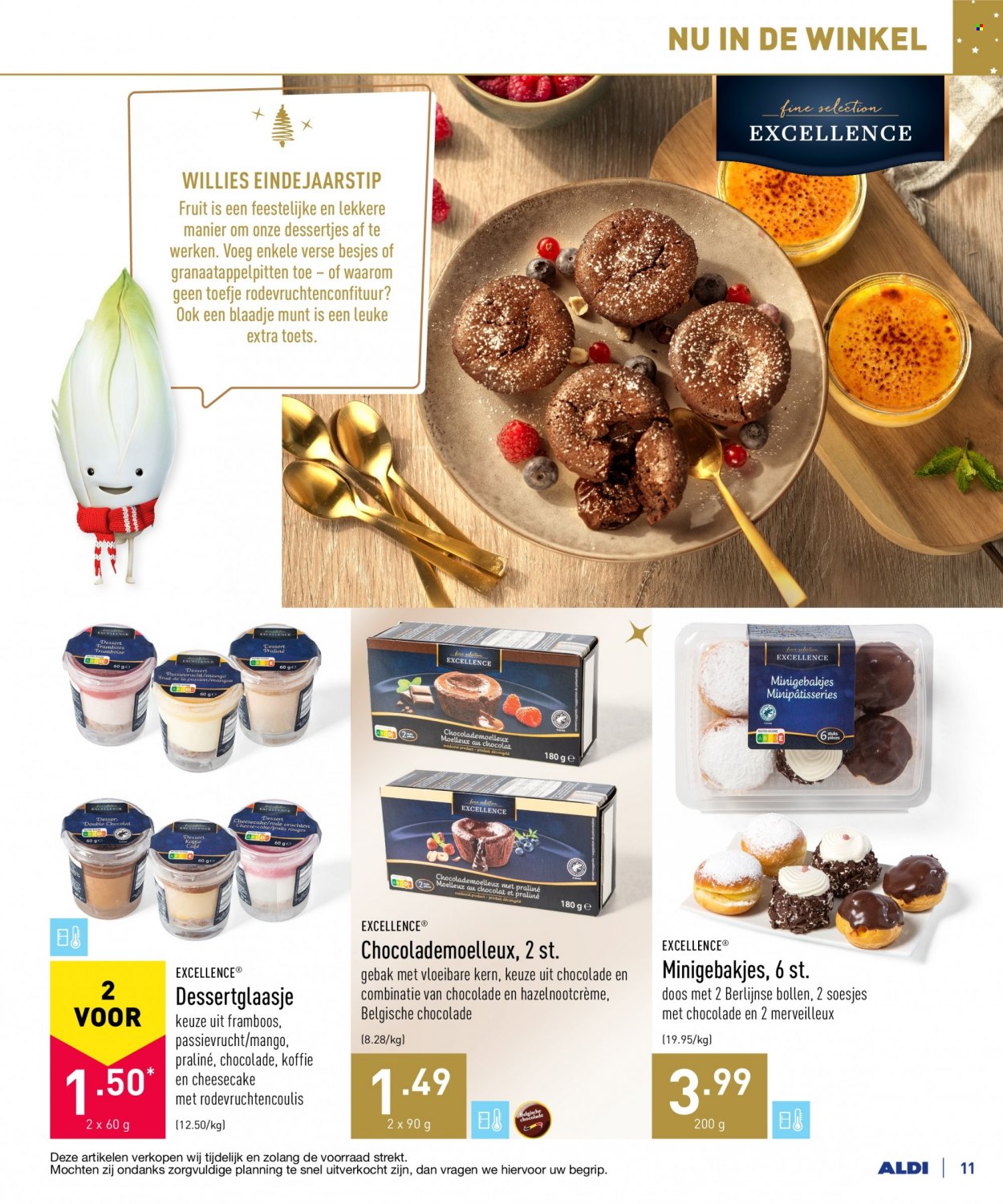 thumbnail - ALDI-aanbieding - 22/11/2021 - 27/11/2021 -  producten in de aanbieding - gebak, passievrucht, mango, chocolade, munt, koffie. Pagina 11.