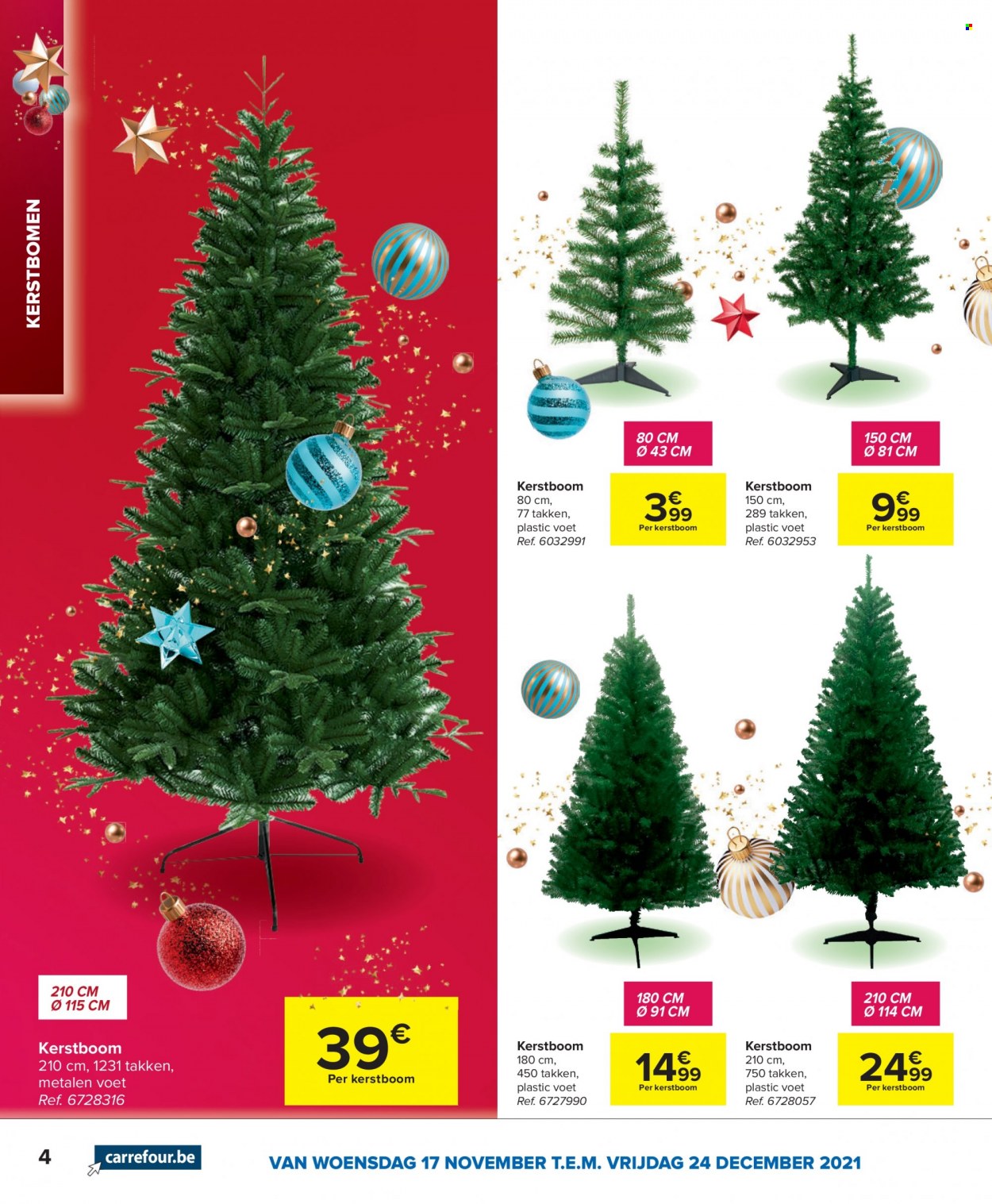thumbnail - Carrefour hypermarkt-aanbieding - 17/11/2021 - 24/12/2021 -  producten in de aanbieding - kerstboom. Pagina 4.