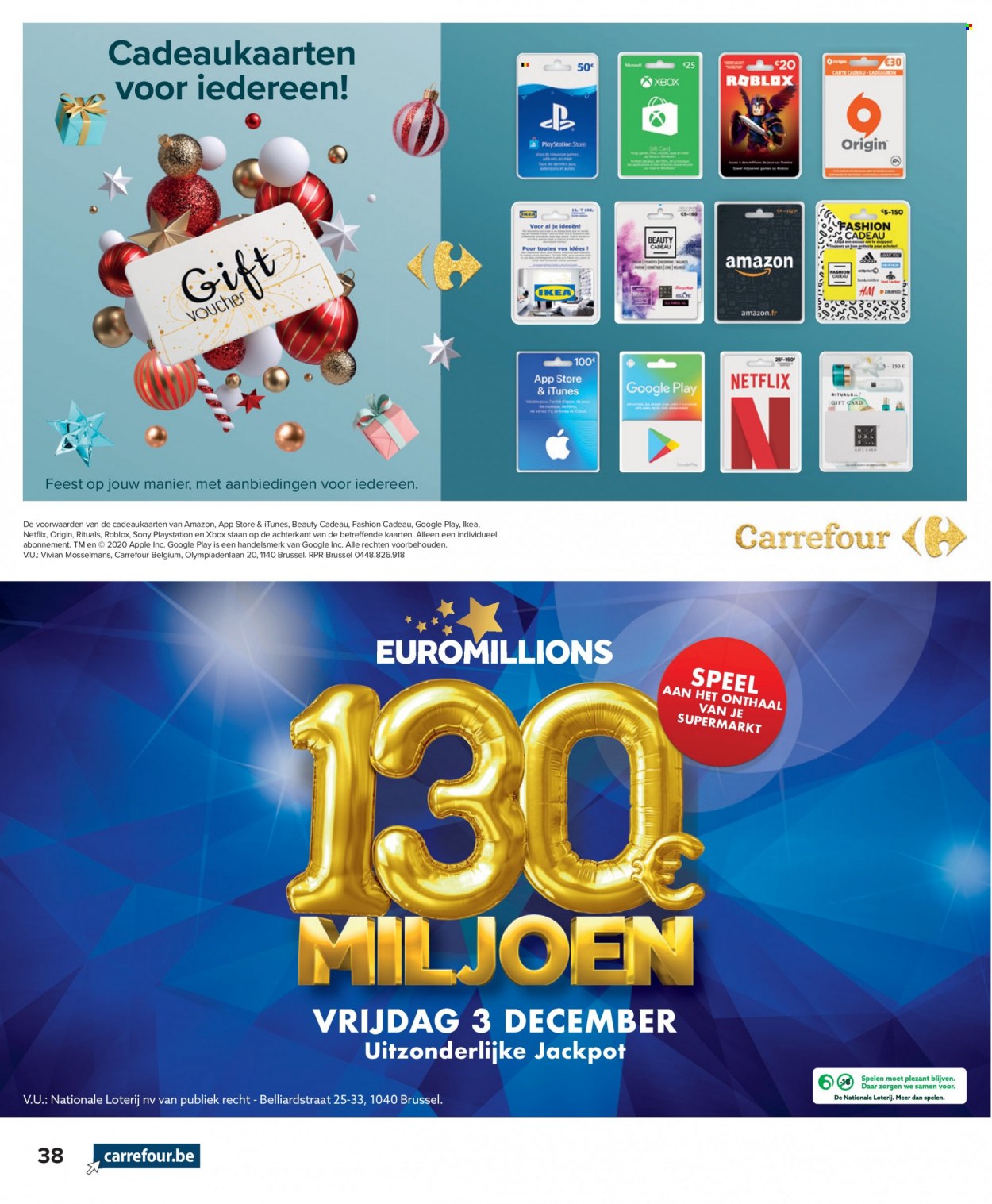 thumbnail - Carrefour hypermarkt-aanbieding - 17/11/2021 - 24/12/2021 -  producten in de aanbieding - Rituals, Adidas, Moët & Chandon, Sony, PlayStation, Xbox. Pagina 38.