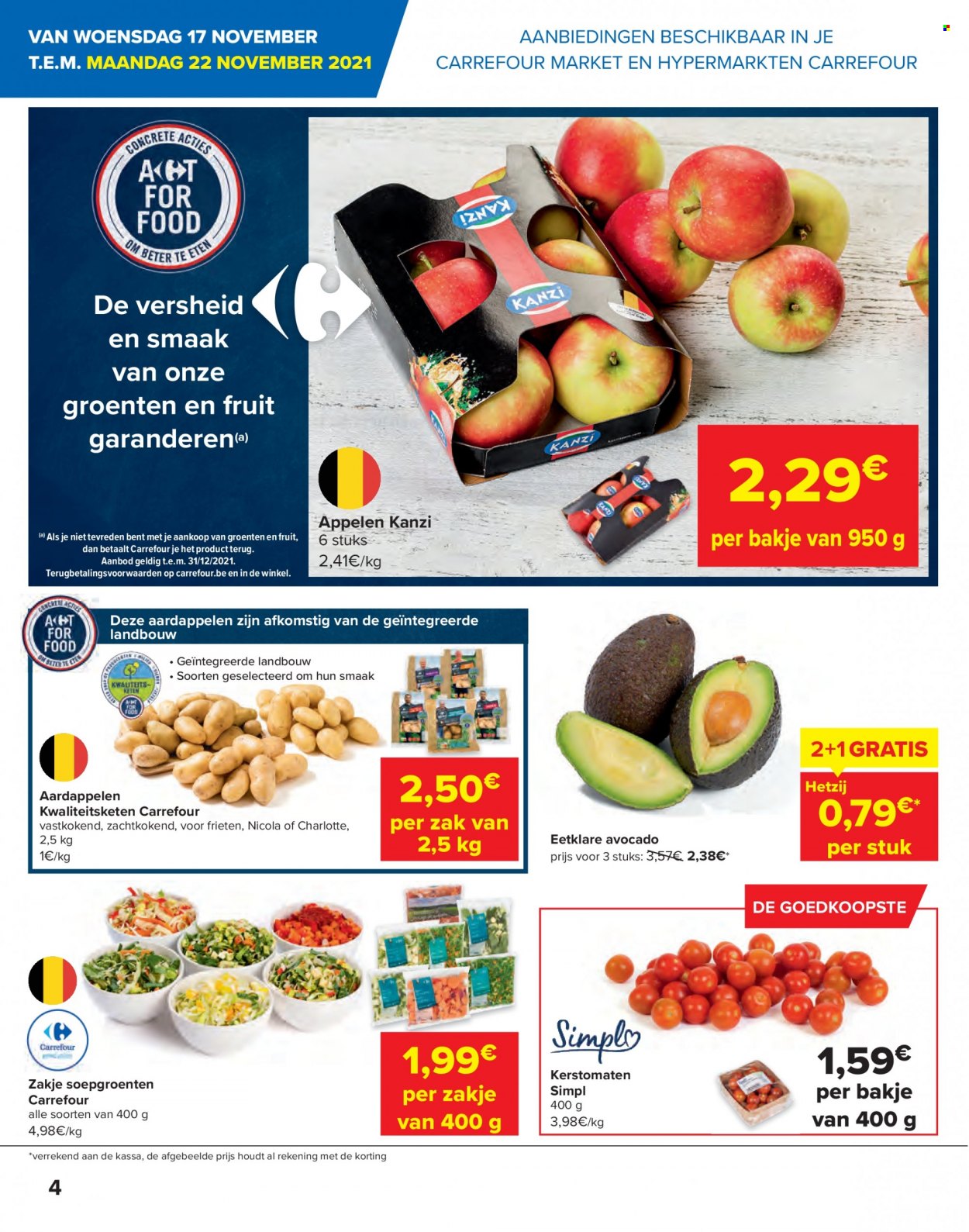thumbnail - Carrefour-aanbieding - 17/11/2021 - 29/11/2021 -  producten in de aanbieding - aardappelen, avocado. Pagina 4.