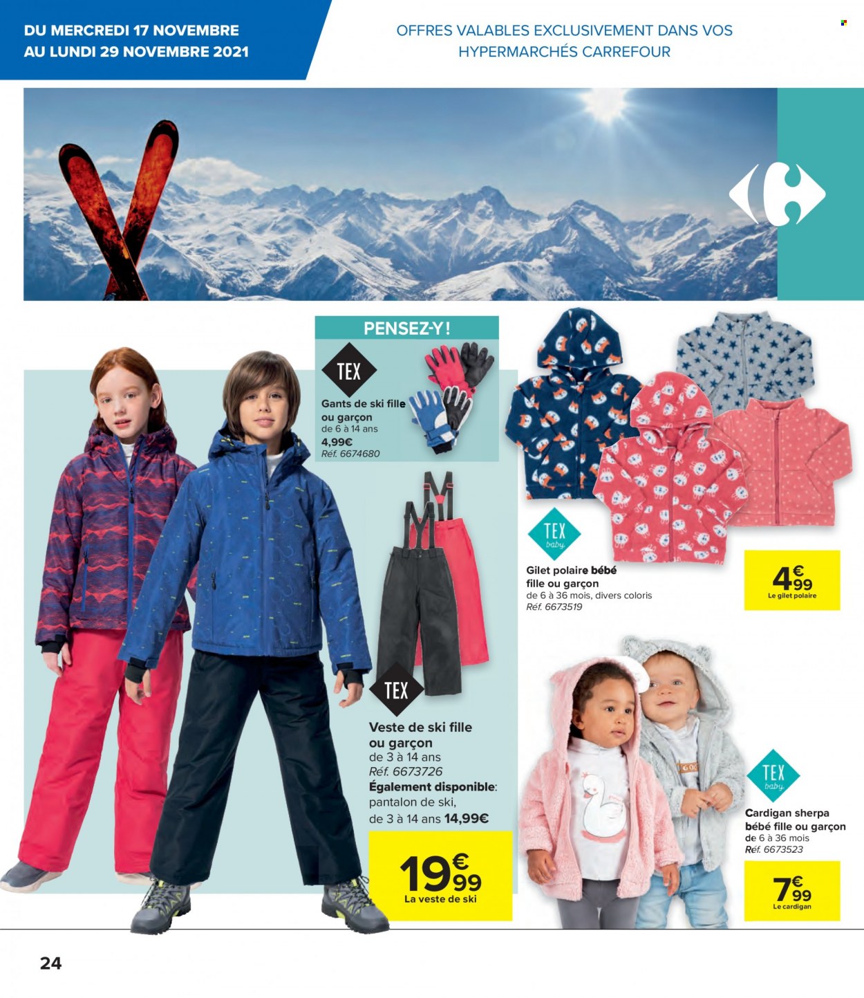 thumbnail - Carrefour hypermarkt-aanbieding - 17/11/2021 - 29/11/2021 -  producten in de aanbieding - gilet, pantalon, ski. Pagina 4.