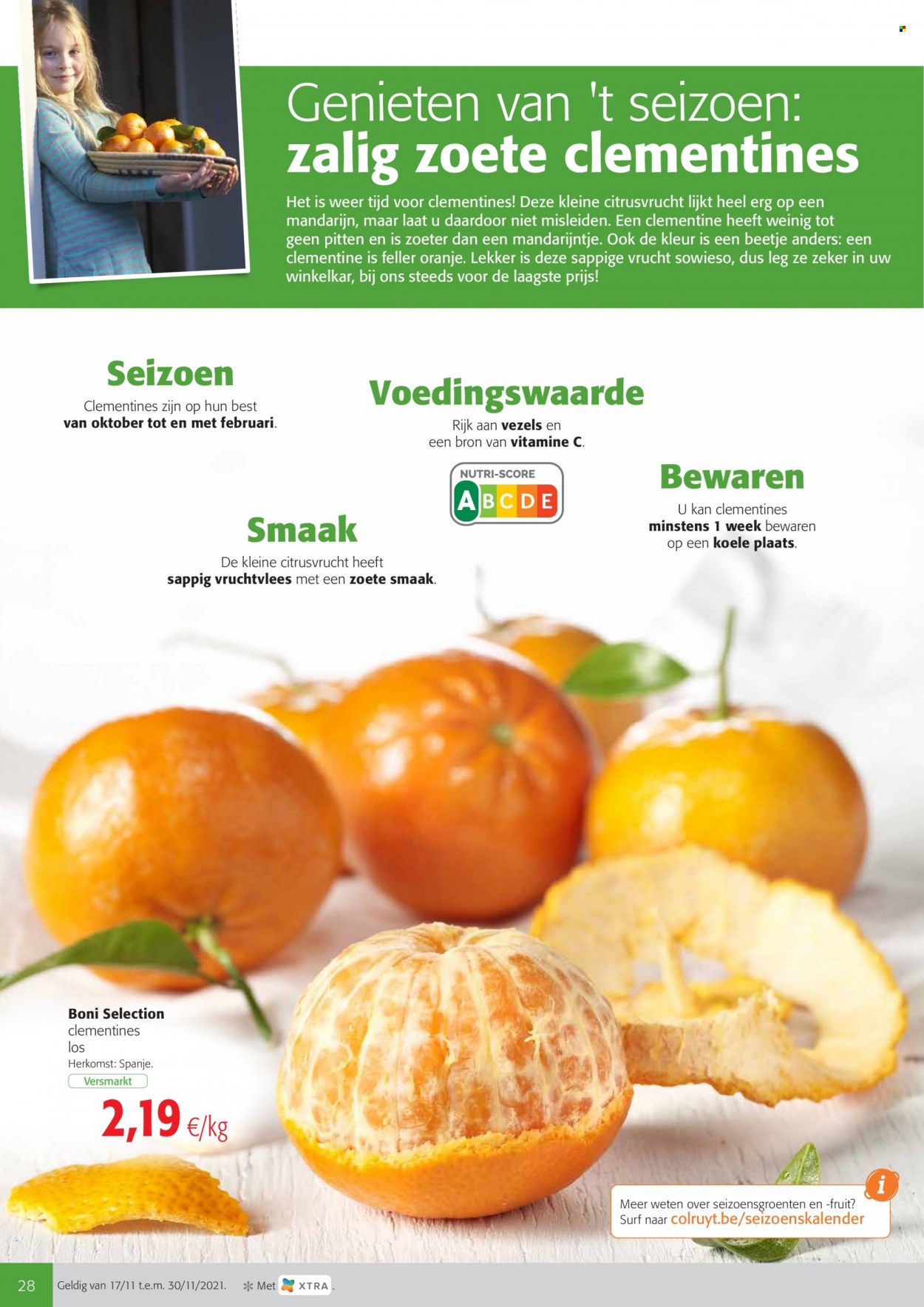thumbnail - Colruyt-aanbieding - 17/11/2021 - 30/11/2021 -  producten in de aanbieding - mandarijn, oranje, vitamine. Pagina 1.