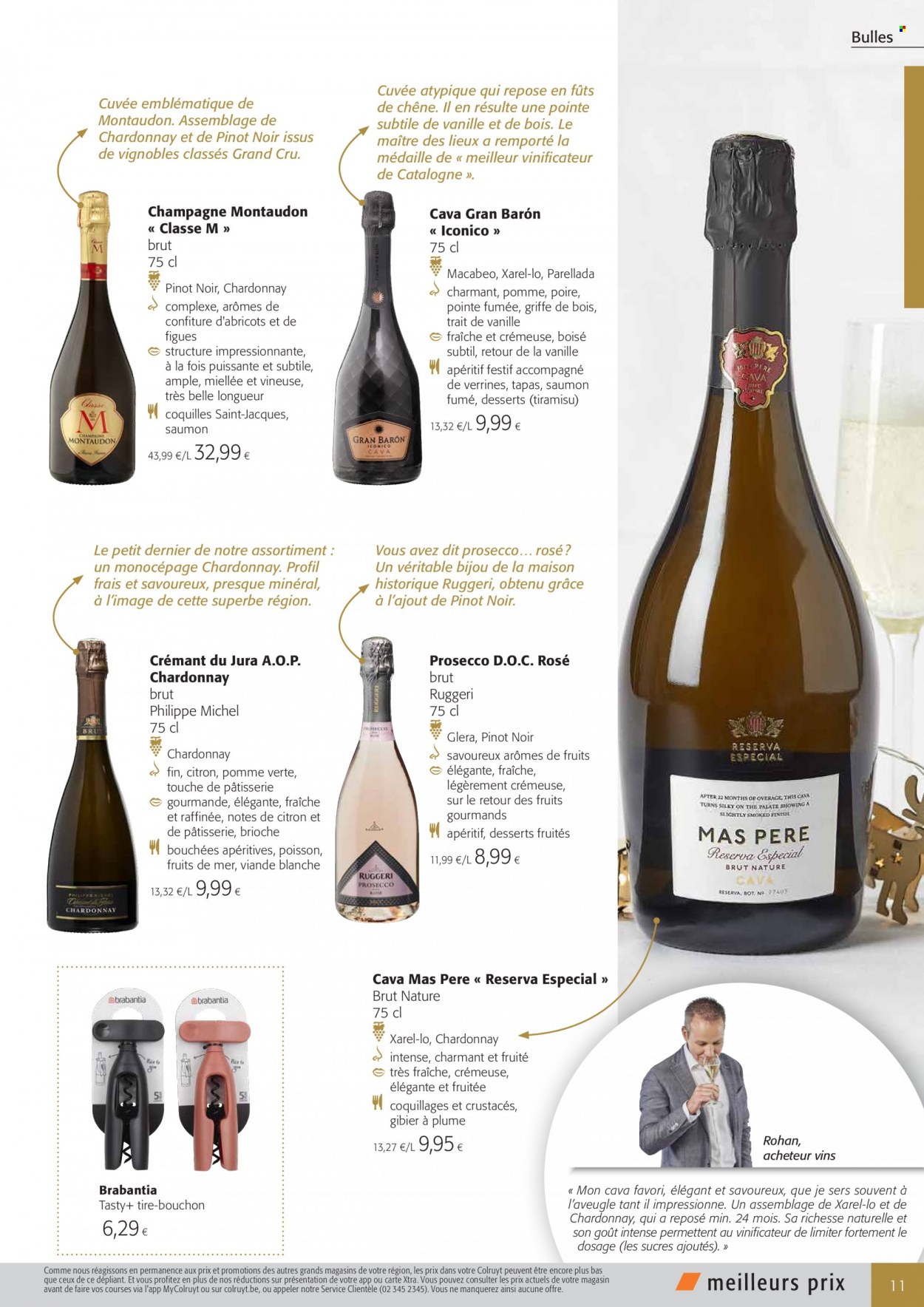 thumbnail - Colruyt-aanbieding - 17/11/2021 - 30/11/2021 -  producten in de aanbieding - brioche, tapas, champagne, Cava, Chardonnay, Pinot Noir, prosecco. Pagina 2.