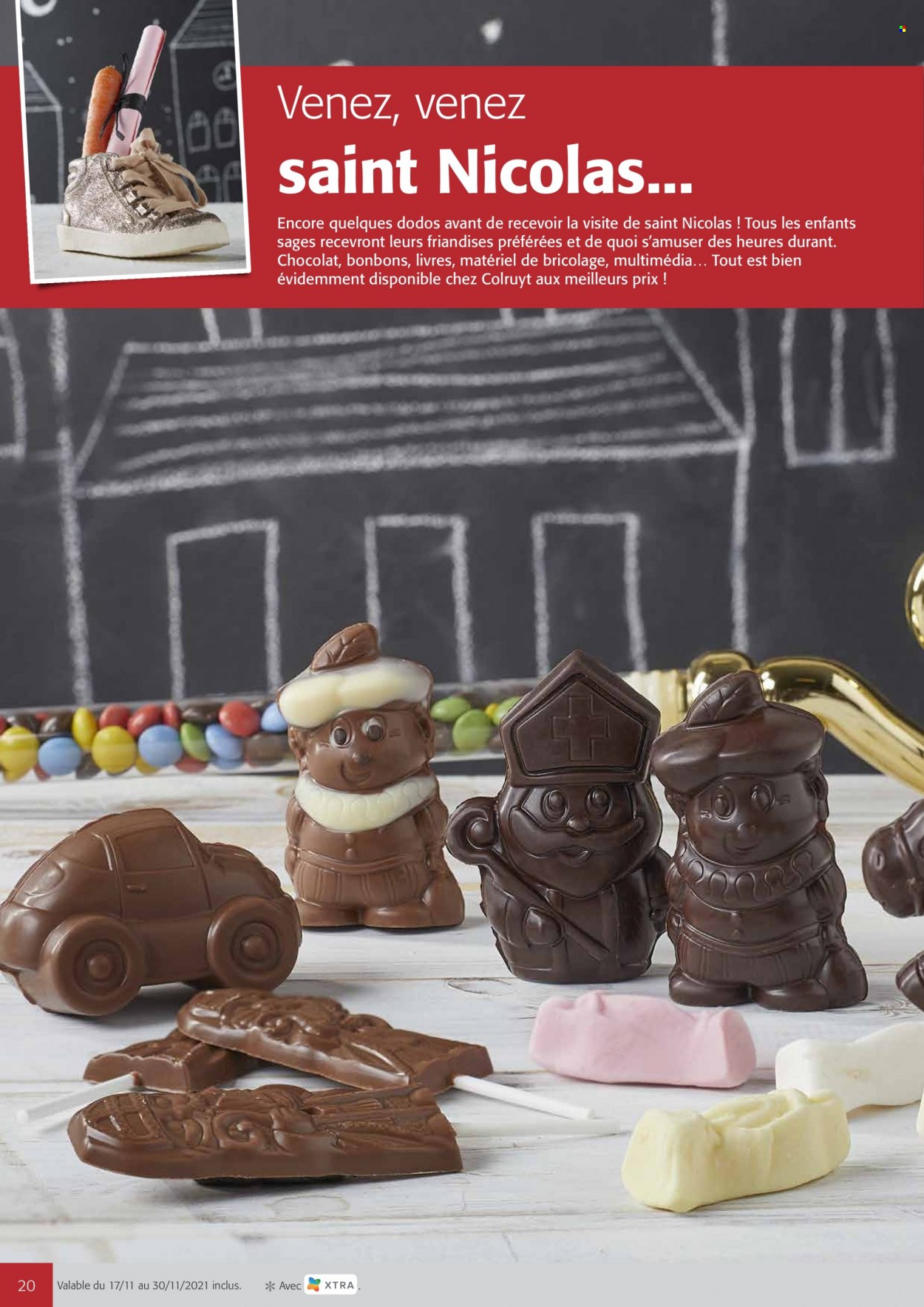 thumbnail - Catalogue Colruyt - 17/11/2021 - 30/11/2021 - Produits soldés - chocolat, bonbons. Page 1.