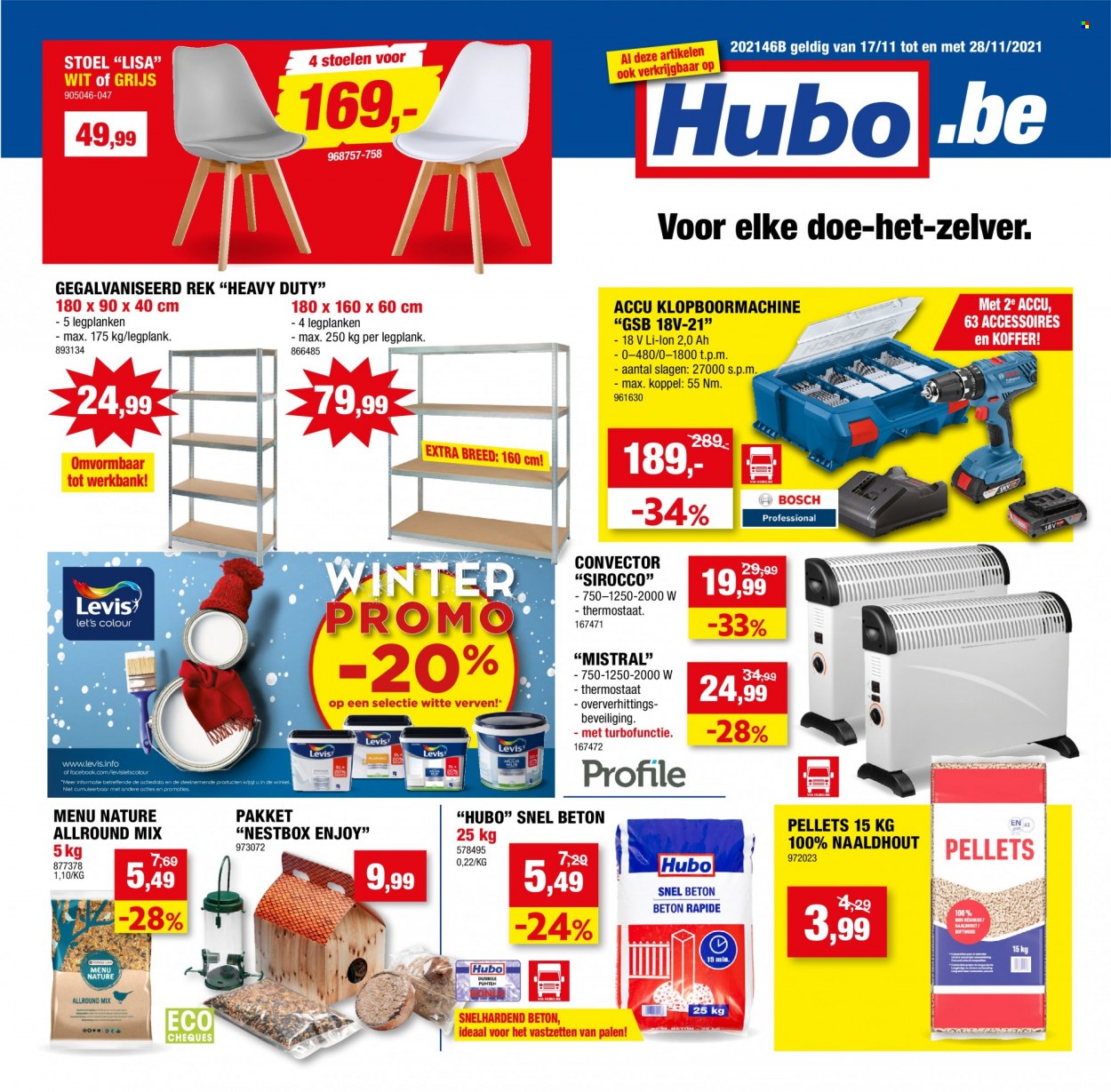 thumbnail - Catalogue Hubo - 17/11/2021 - 28/11/2021 - Produits soldés - béton. Page 1.