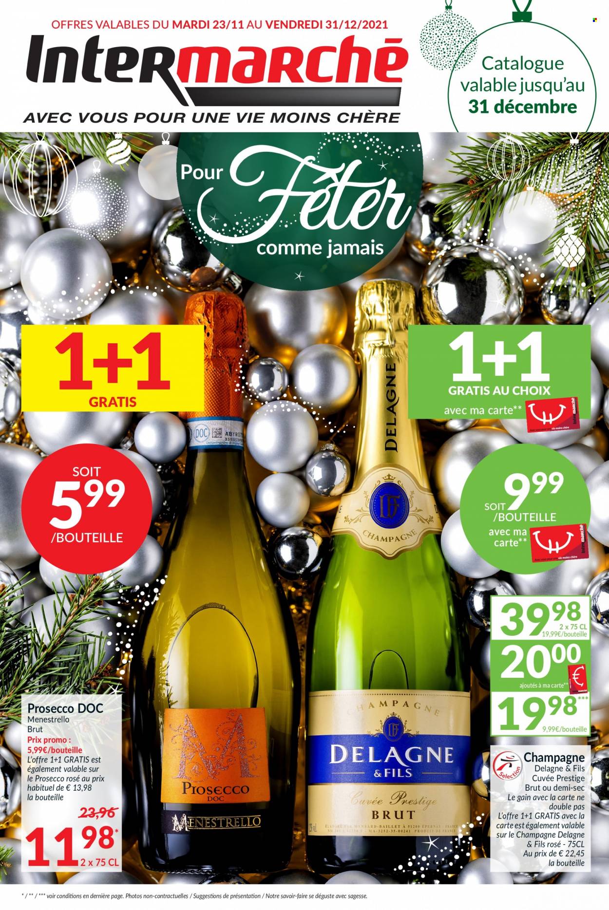 thumbnail - Intermarché-aanbieding - 23/11/2021 - 31/12/2021 -  producten in de aanbieding - champagne, prosecco. Pagina 1.