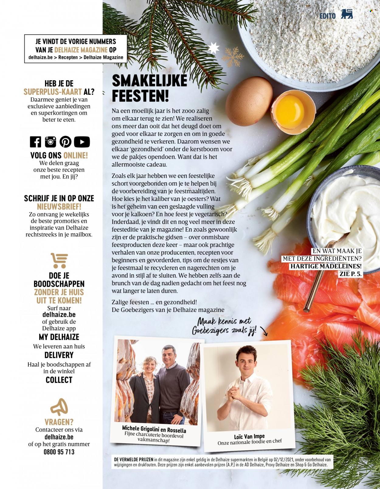 thumbnail - Delhaize-aanbieding - 01/12/2021 - 31/01/2022 -  producten in de aanbieding - Madeleines, oesters, vegetarisch eten. Pagina 3.