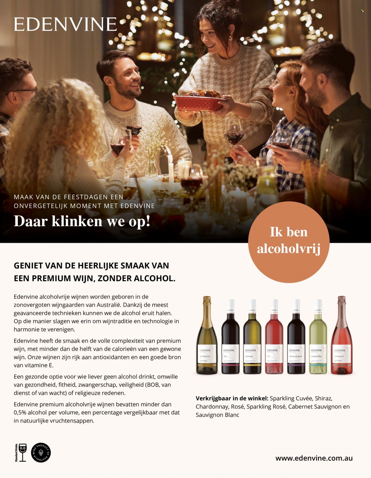 thumbnail - Delhaize-aanbieding - 01/12/2021 - 31/01/2022 -  producten in de aanbieding - Cabernet Sauvignon, Chardonnay, wijn, Sauvignon Blanc, vitamine. Pagina 32.