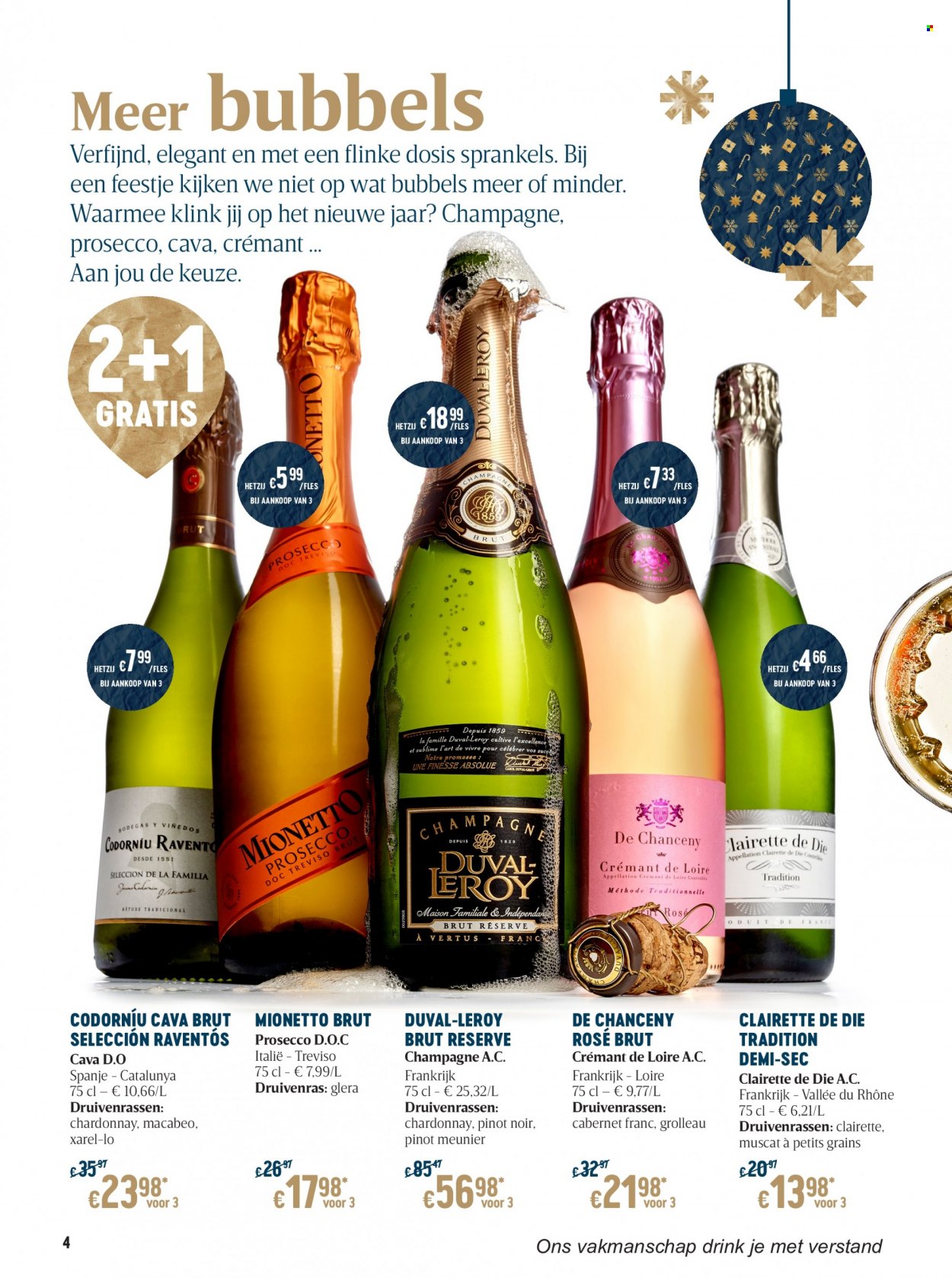 thumbnail - Catalogue Delhaize - 18/11/2021 - 05/01/2022 - Produits soldés - vin, alcool, Prosecco. Page 4.