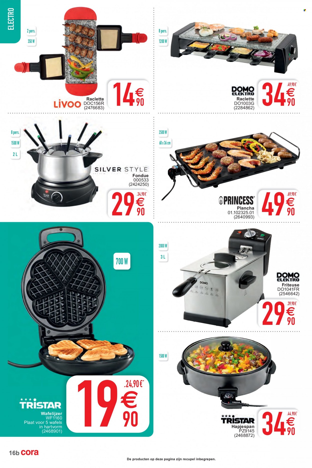 thumbnail - Cora-aanbieding - 30/11/2021 - 13/12/2021 -  producten in de aanbieding - Raclette, hapjespan, friteuse. Pagina 16.