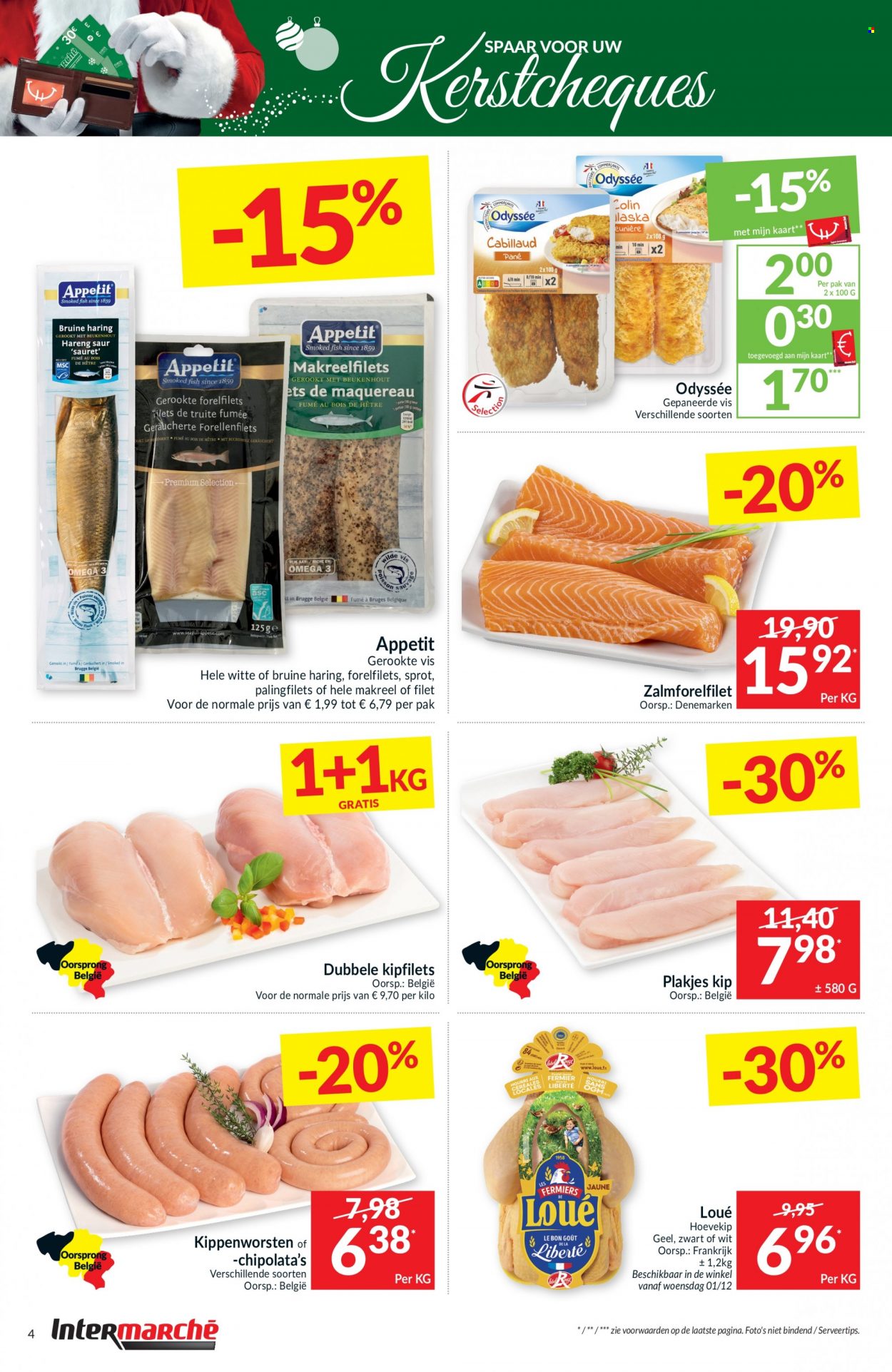 thumbnail - Intermarché-aanbieding - 30/11/2021 - 05/12/2021 -  producten in de aanbieding - makreel, chipolataworstjes. Pagina 4.