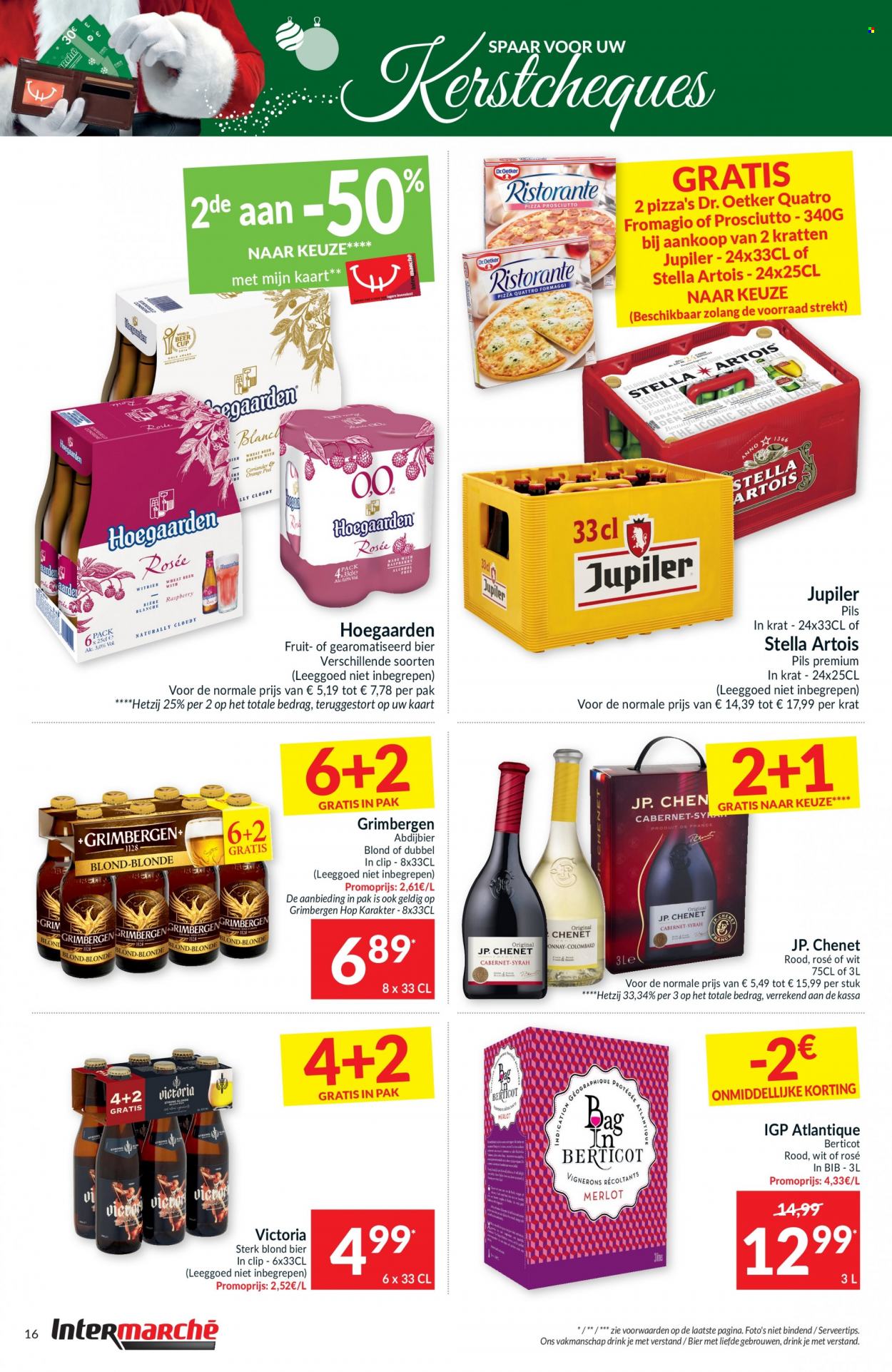 thumbnail - Intermarché-aanbieding - 30/11/2021 - 05/12/2021 -  producten in de aanbieding - Stella Artois, Jupiler, bier, Dr. Oetker, pizza. Pagina 16.
