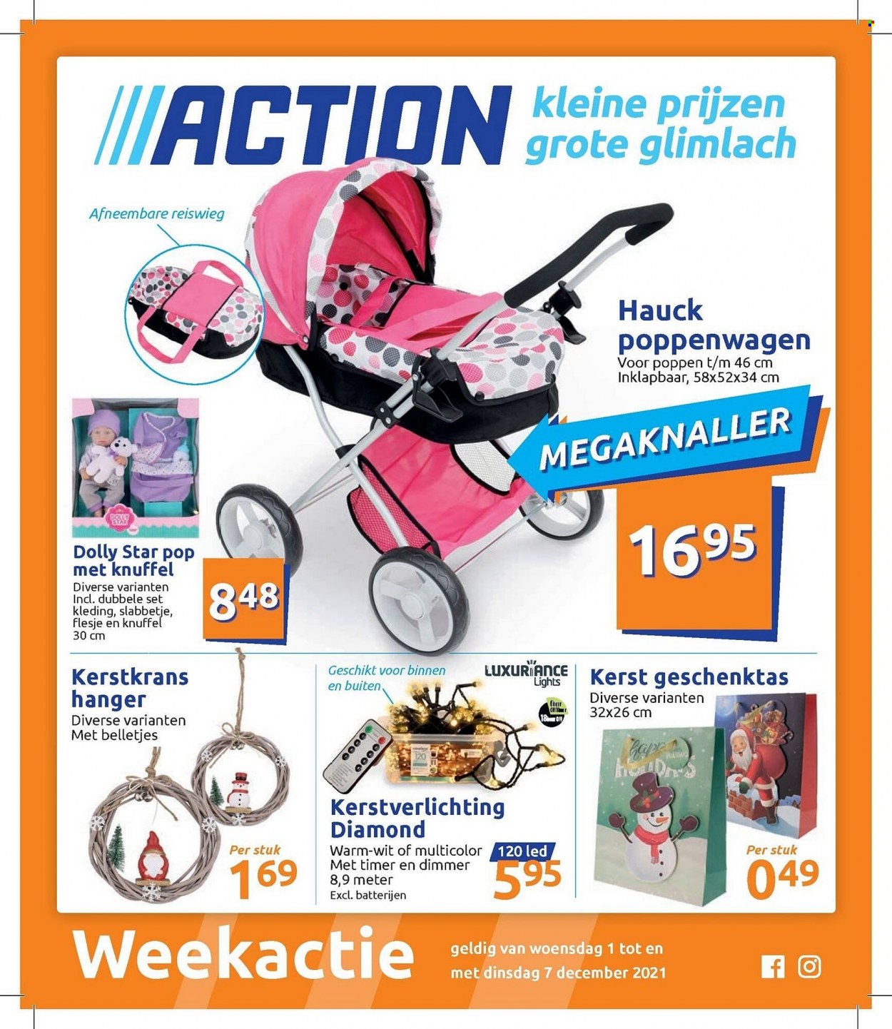 Action-aanbieding - 1.12.2021 - 7.12.2021 -  producten in de aanbieding - knuffel, poppenwagen, dolly. Pagina 1.