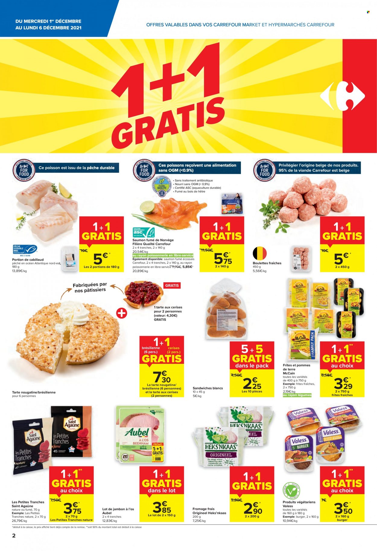 thumbnail - Carrefour-aanbieding - 01/12/2021 - 06/12/2021 -  producten in de aanbieding - Heks'nkaas, McCain, frites. Pagina 2.
