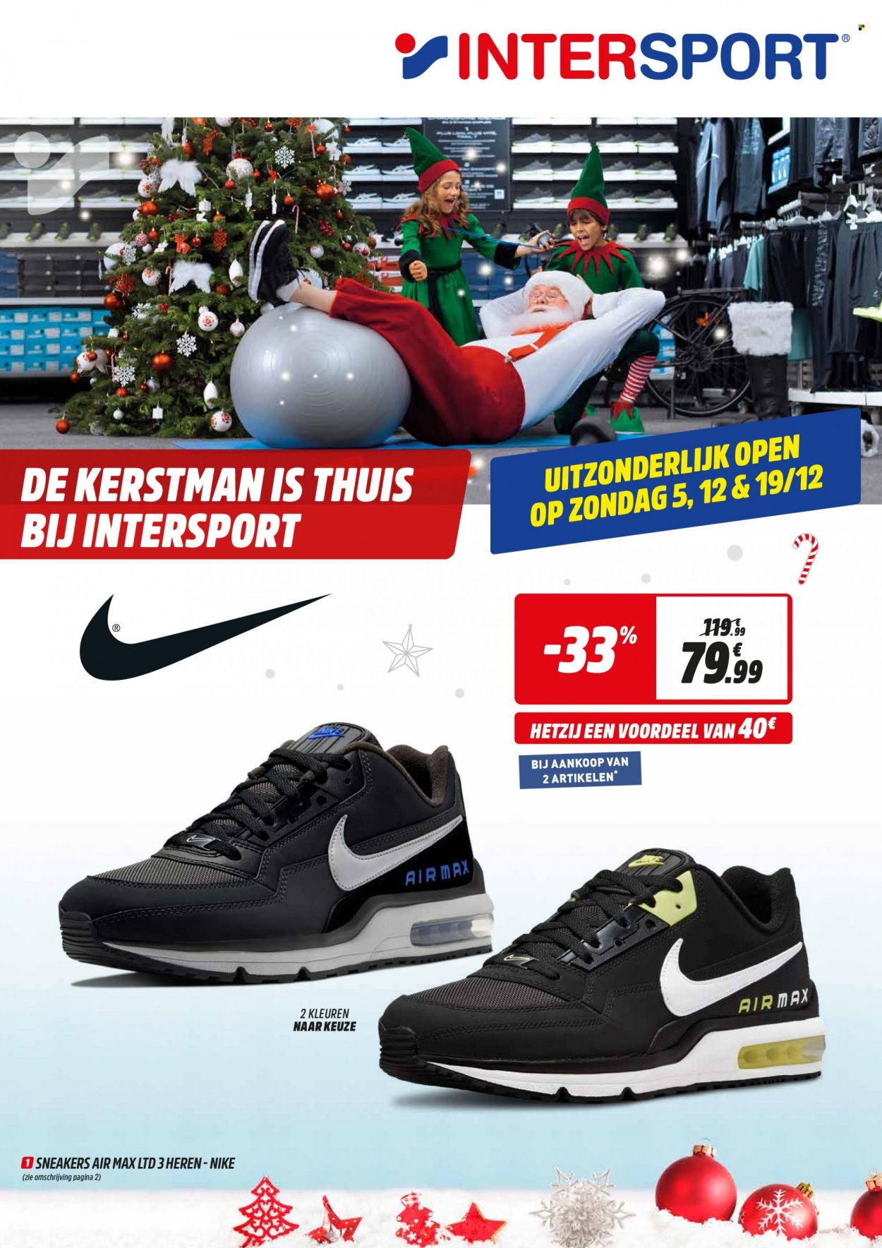 thumbnail - Catalogue Intersport - 29/11/2021 - 24/12/2021 - Produits soldés - Sneakers, Nike. Page 1.