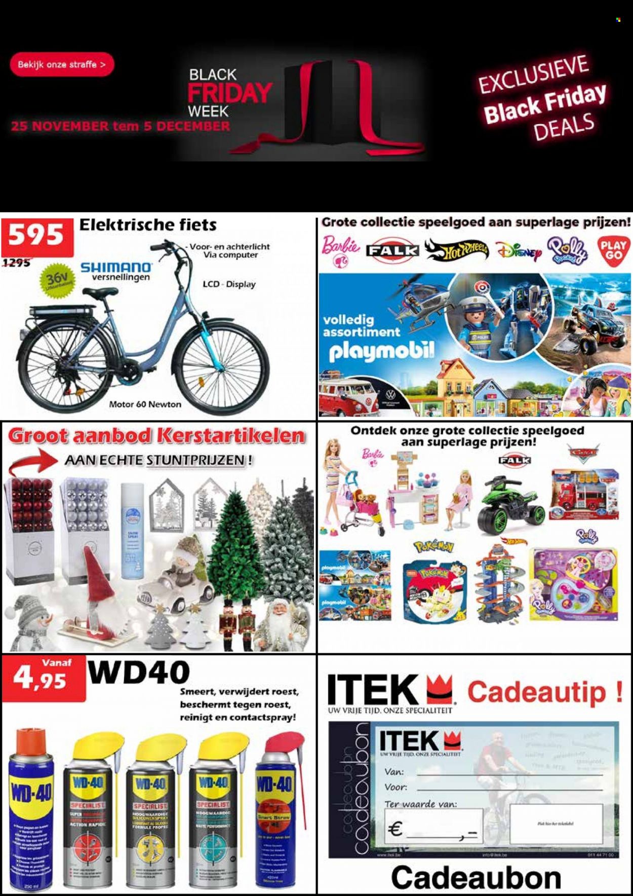 thumbnail - Catalogue Itek - 25/11/2021 - 24/12/2021 - Produits soldés - Barbie, Playmobil. Page 1.