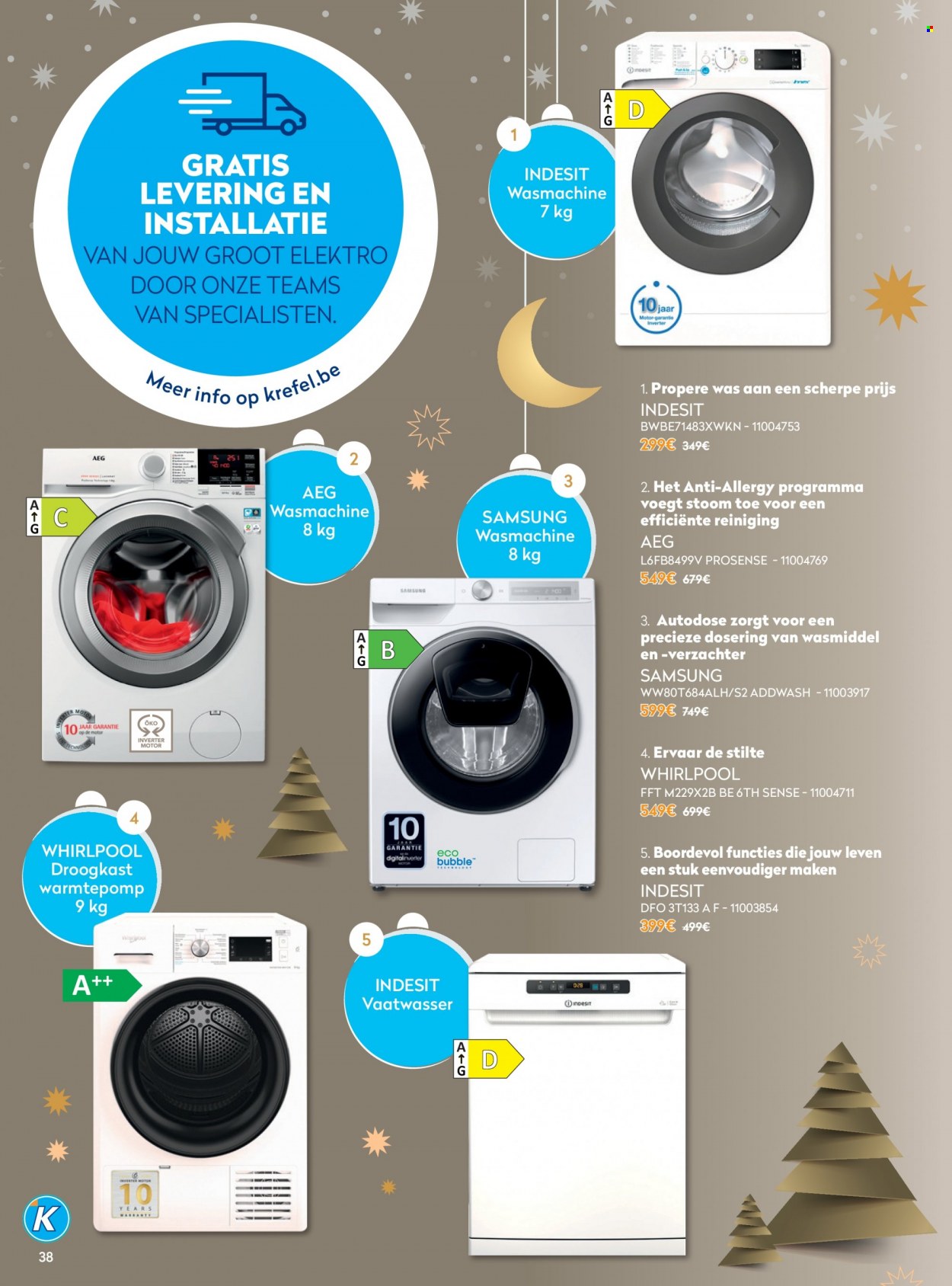 thumbnail - Krëfel-aanbieding - 01/12/2021 - 31/12/2021 -  producten in de aanbieding - Samsung, AEG, Whirlpool, Indesit, vaatwasser, wasmachine. Pagina 38.