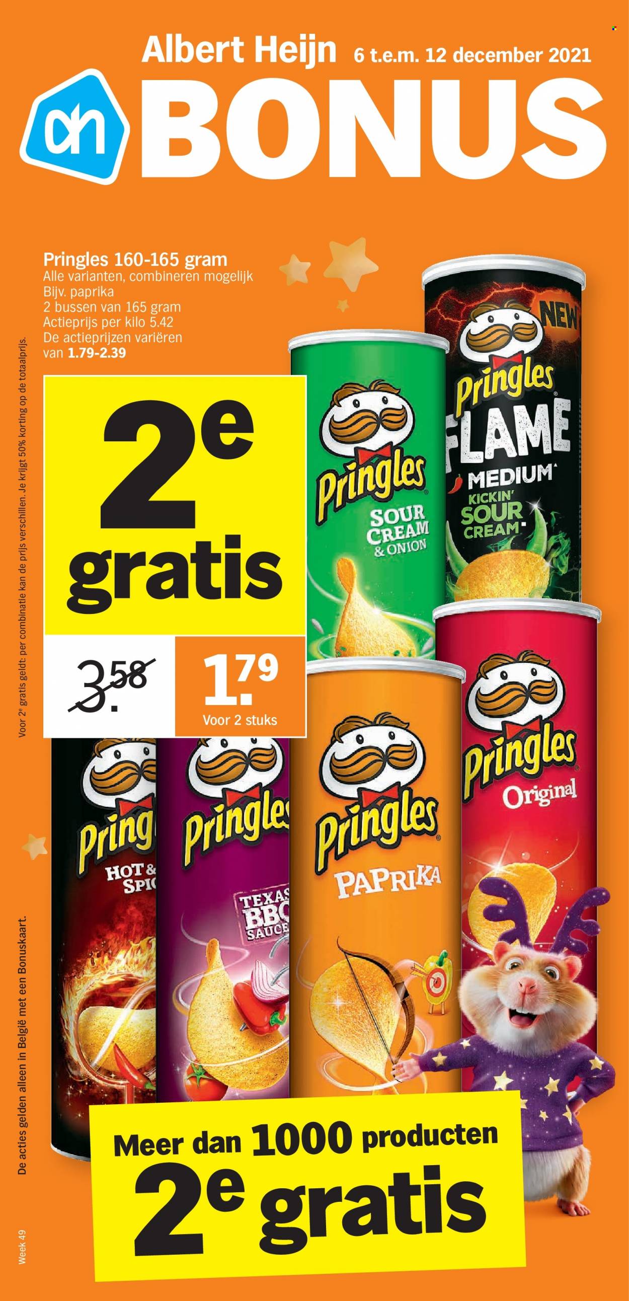 thumbnail - Albert Heijn-aanbieding - 06/12/2021 - 12/12/2021 -  producten in de aanbieding - Pringles. Pagina 1.