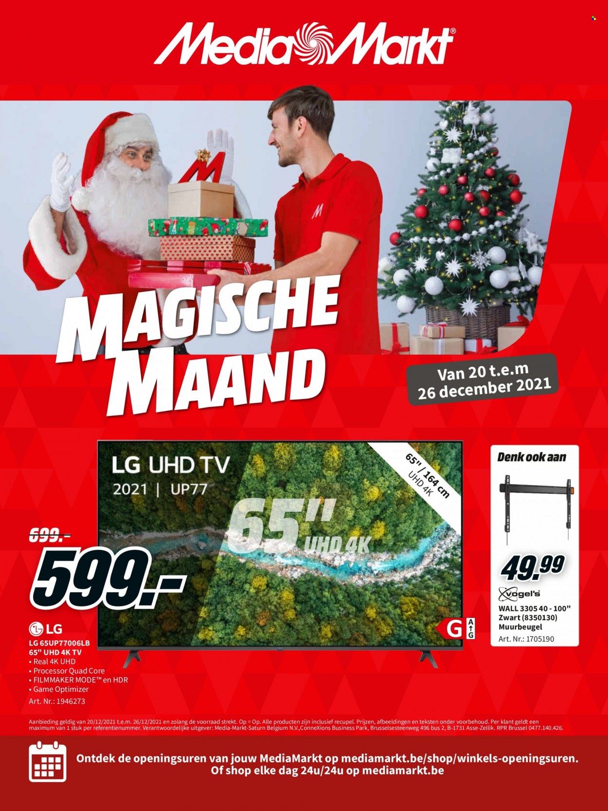 thumbnail - MediaMarkt-aanbieding - 20/12/2021 - 26/12/2021 -  producten in de aanbieding - LG, TV, uhd tv. Pagina 1.